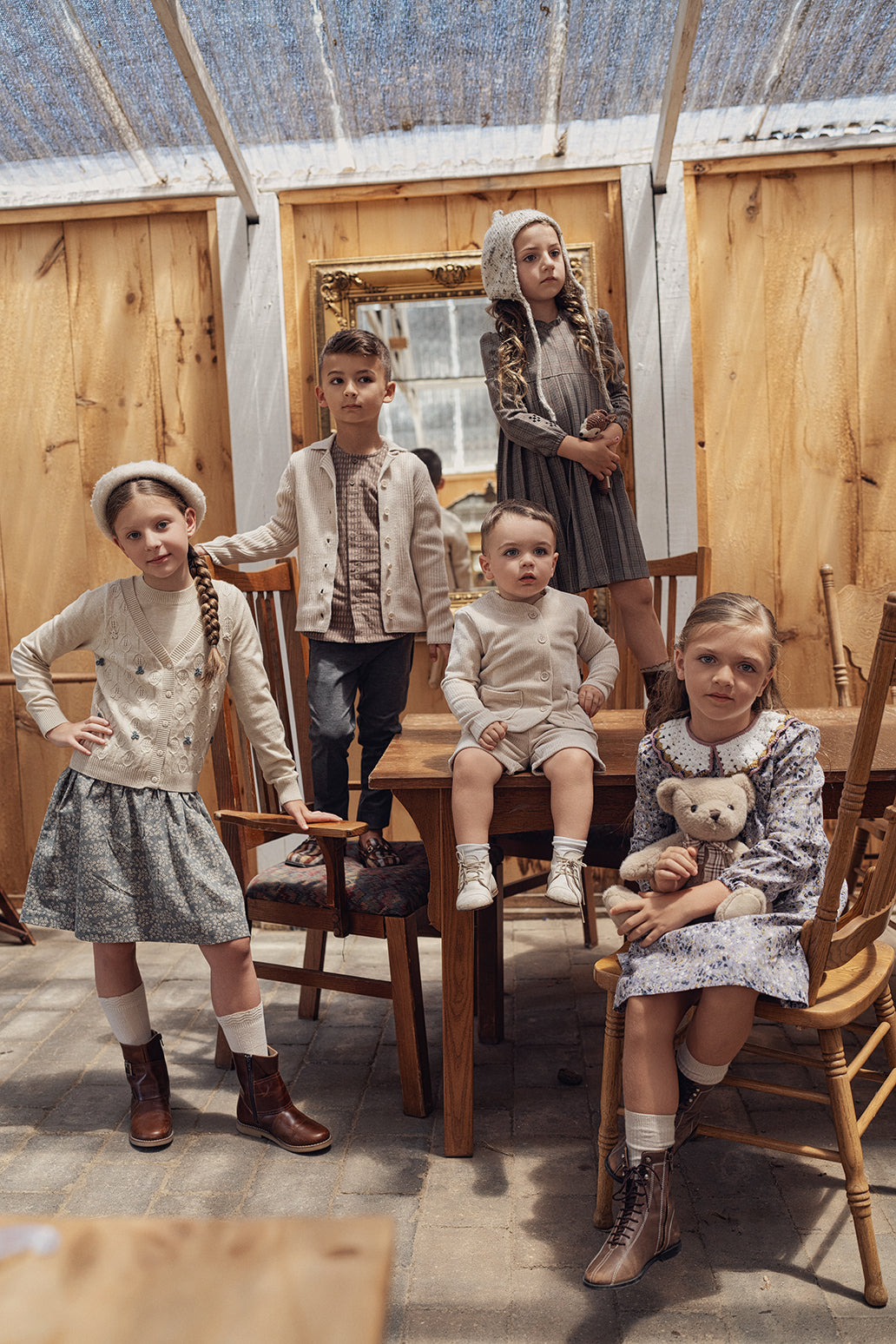 Woven Plaid Pleated Dress in by Space Grey