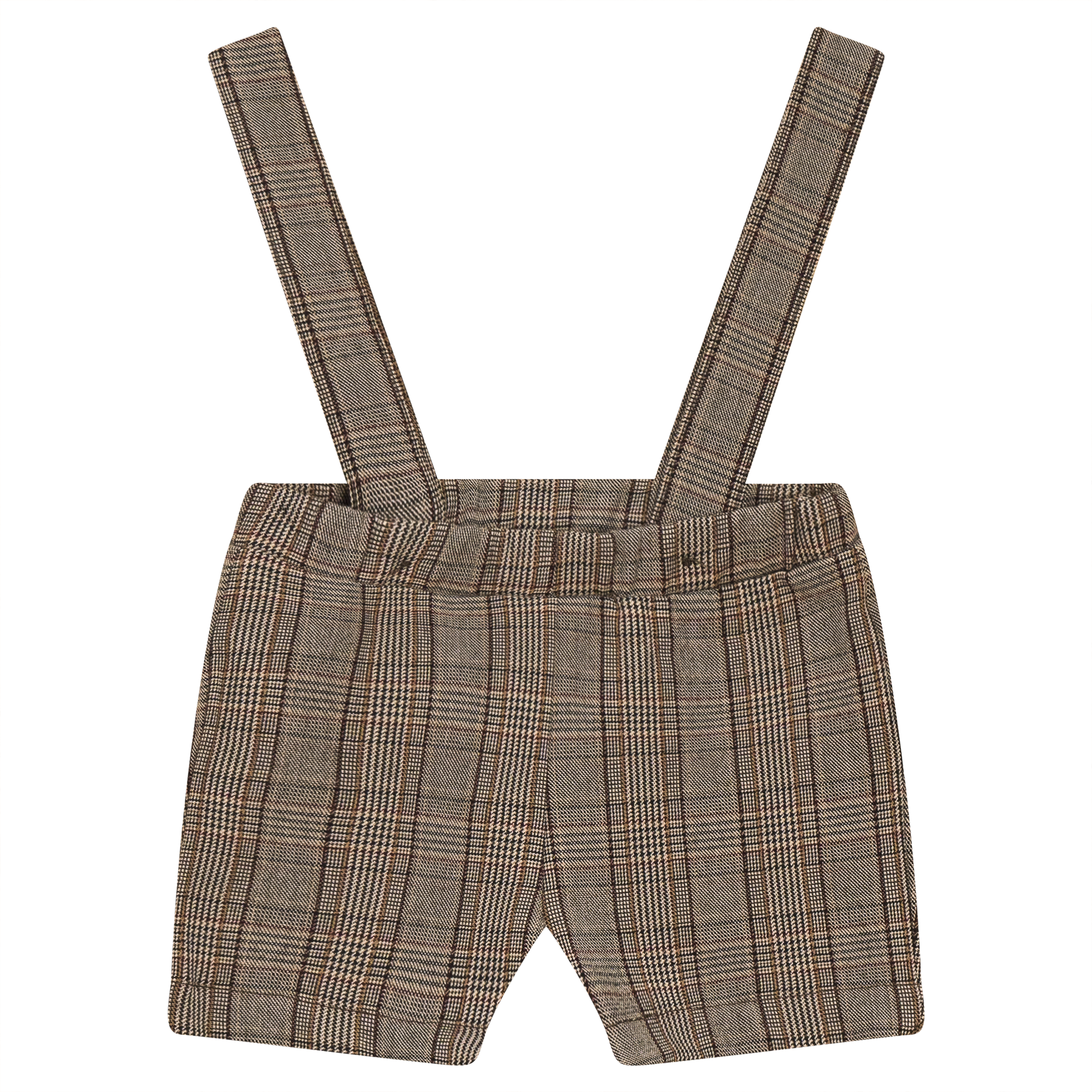 Woven Plaid Overall in Beige by Space Grey