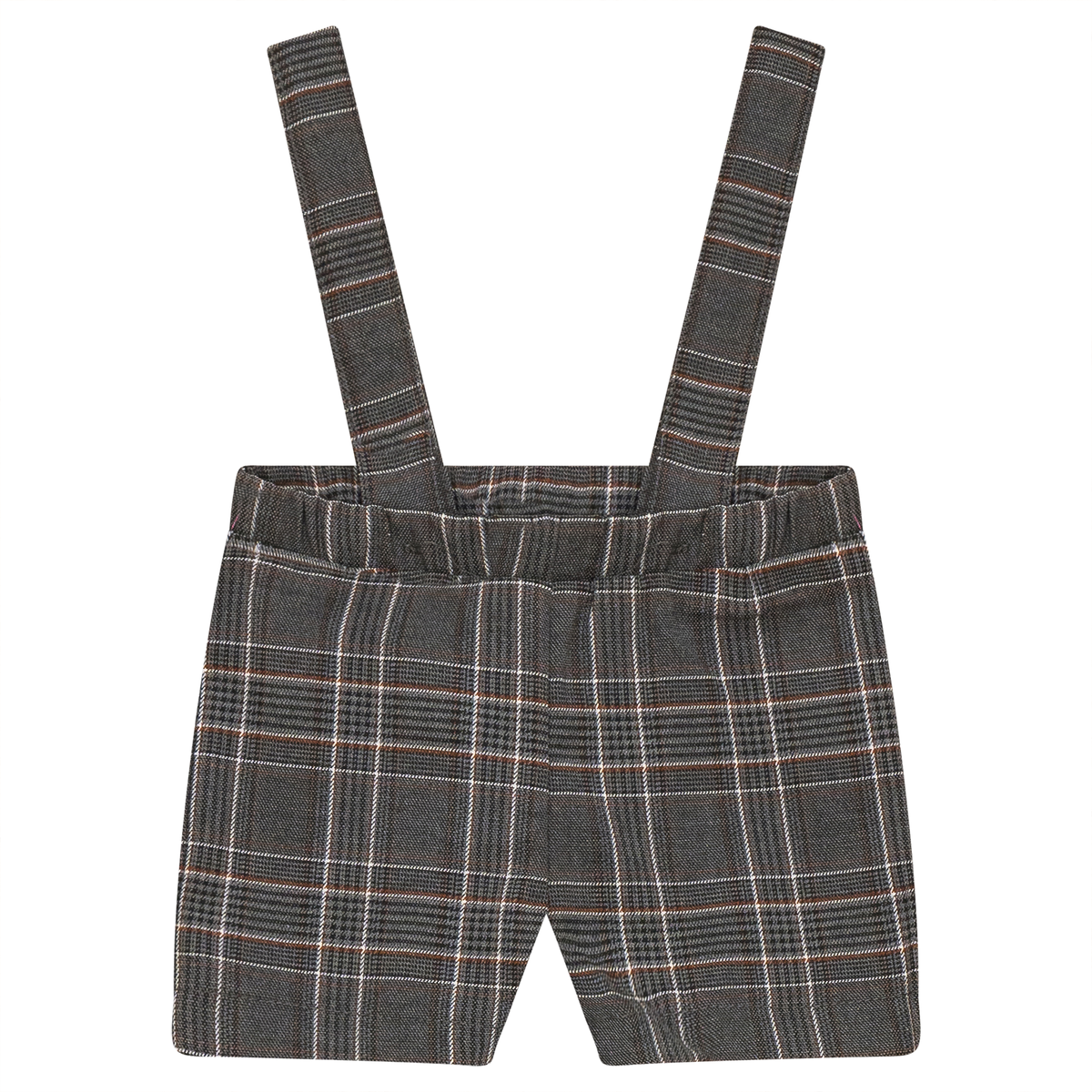 Woven Plaid Overall in Grey by Space Grey