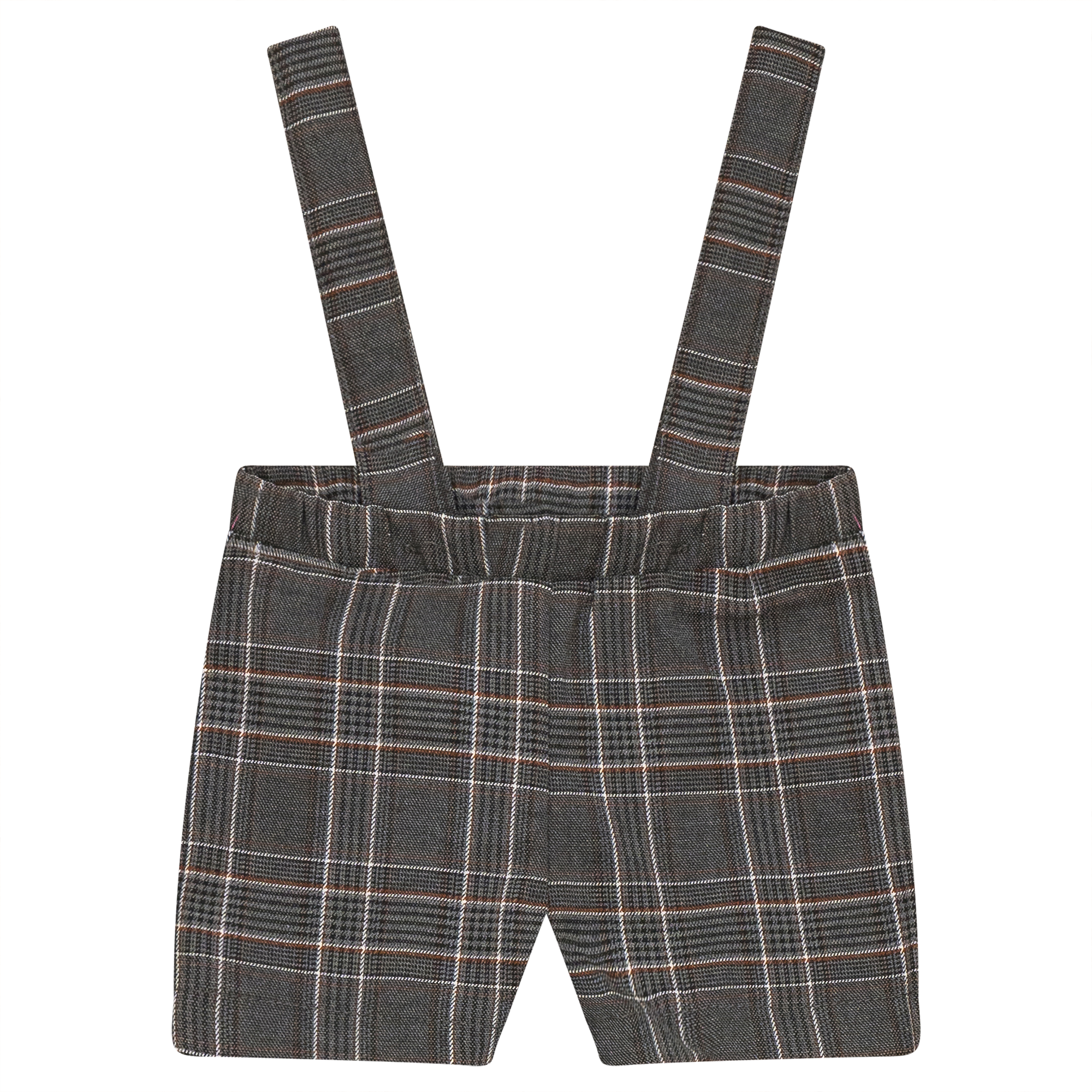 Woven Plaid Overall in Grey by Space Grey