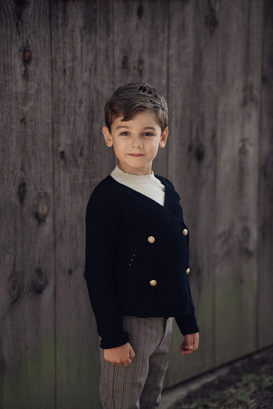 Woven Plaid Long Pants in by Space Grey