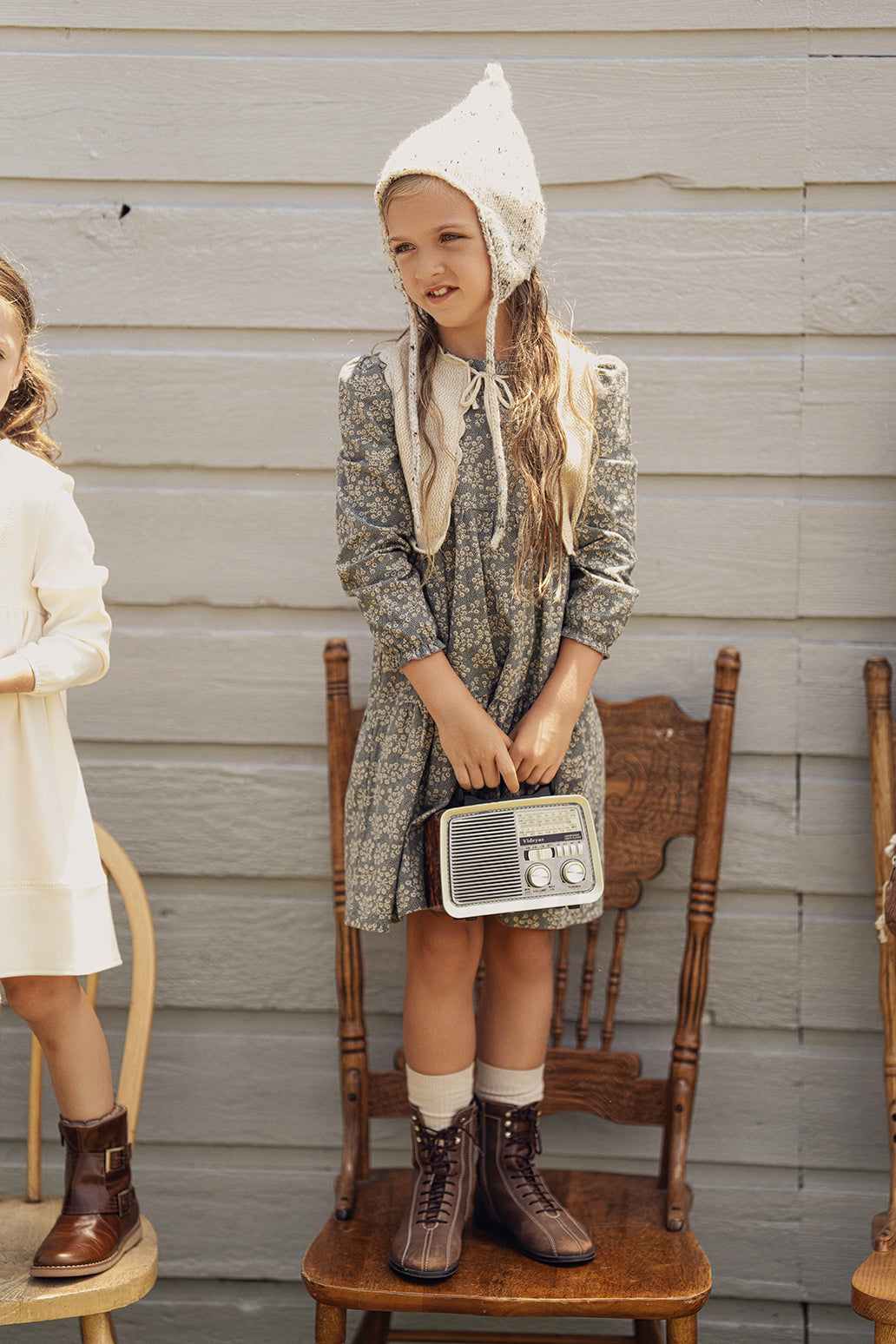 Floral Velvet Dress with Crop Vest in by Posie & Pistachio