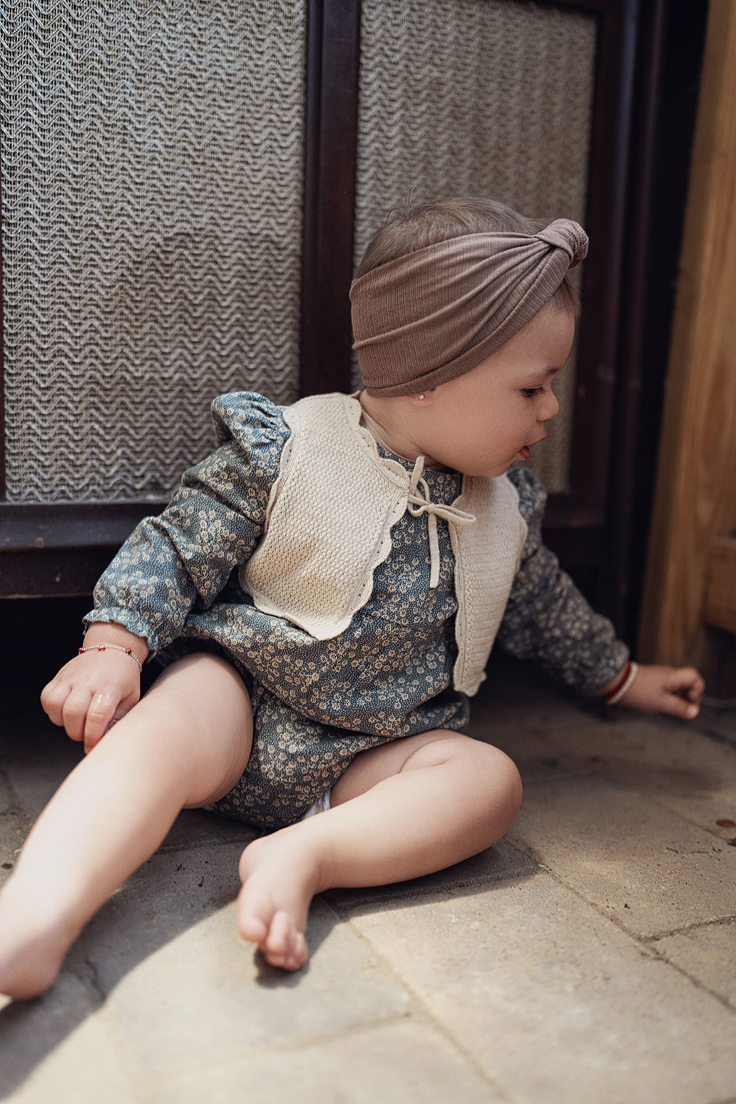 Floral Velvet Bubble with Crop Vest in by Posie & Pistachio