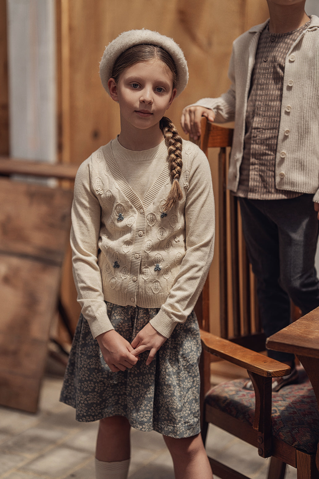 Pointelle Knit Woven 2Pc Set in by Posie & Pistachio