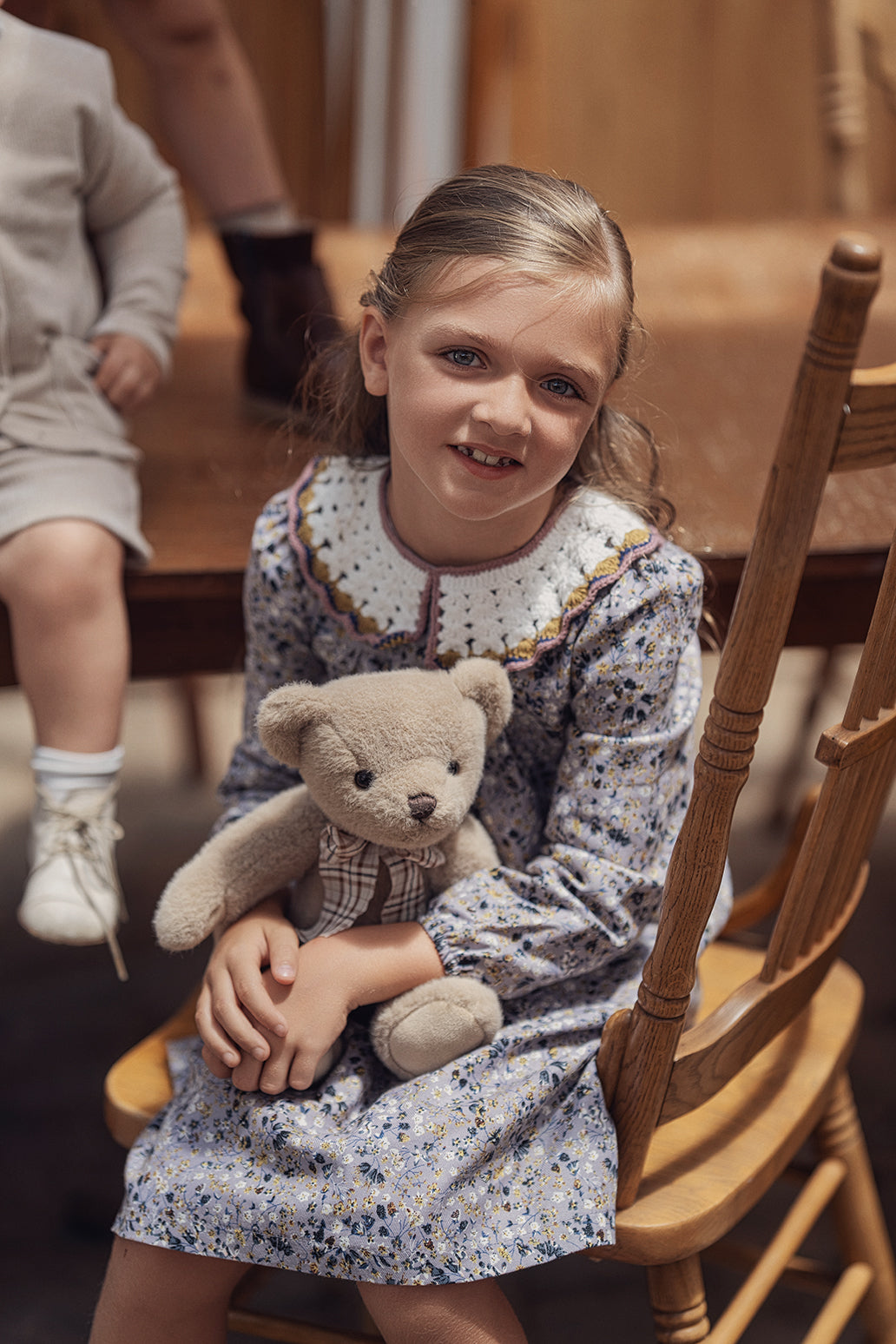Floral Dress with Crochet Collar in Lilac by The Umbrella Academy