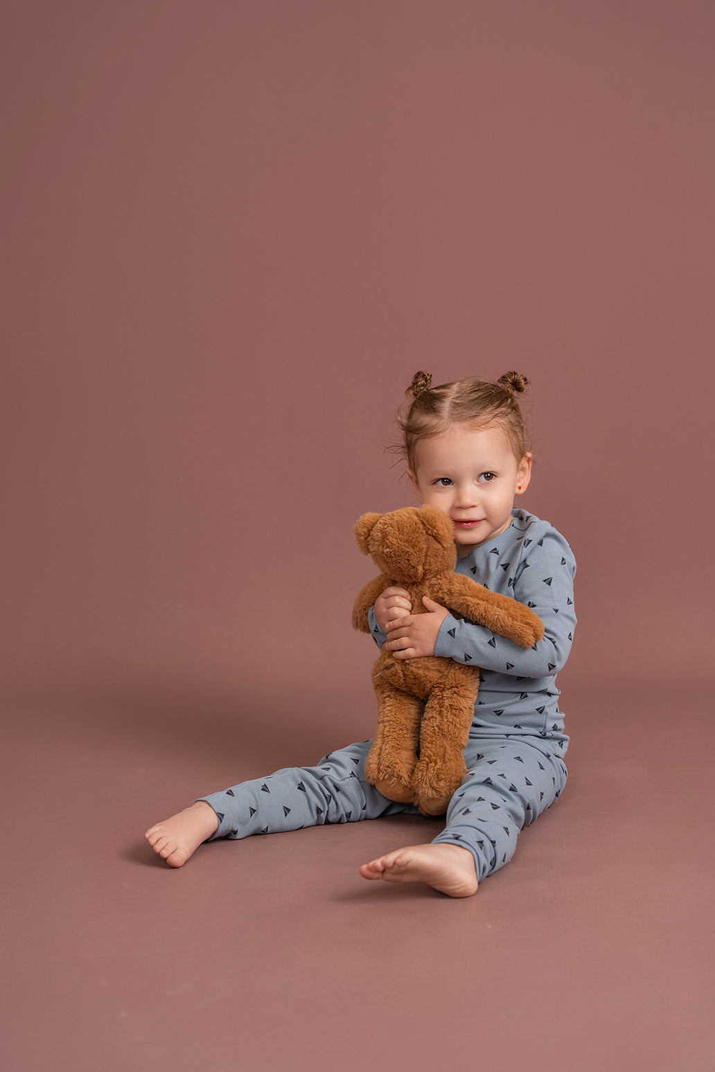 Heart and Paper Plane Print Onesie and Hat in by Whipped Cocoa