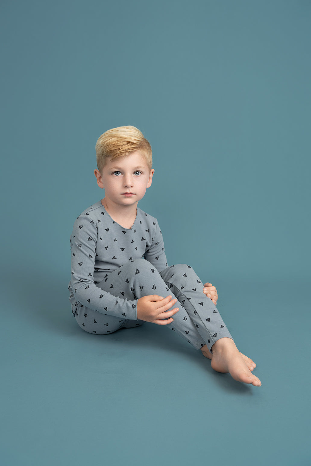 Heart and Paper Plane Print 2Pc Set in by Whipped Cocoa