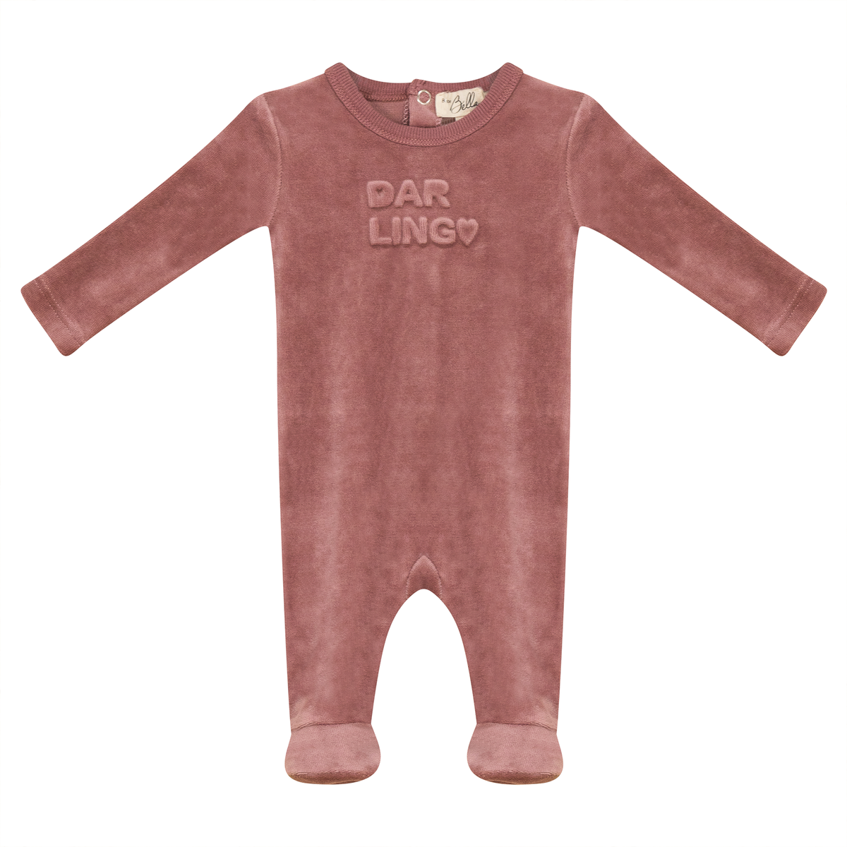 Charming and Darling Print Onesie in Rose by Bebe Bella