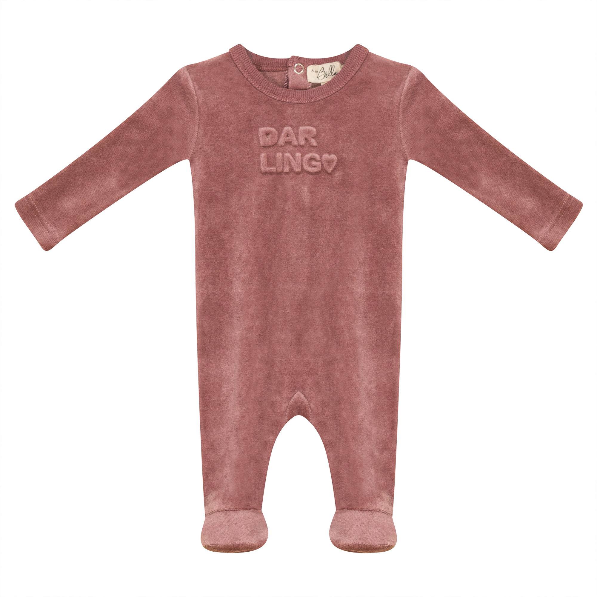 Charming and Darling Print Onesie in Rose by Bebe Bella