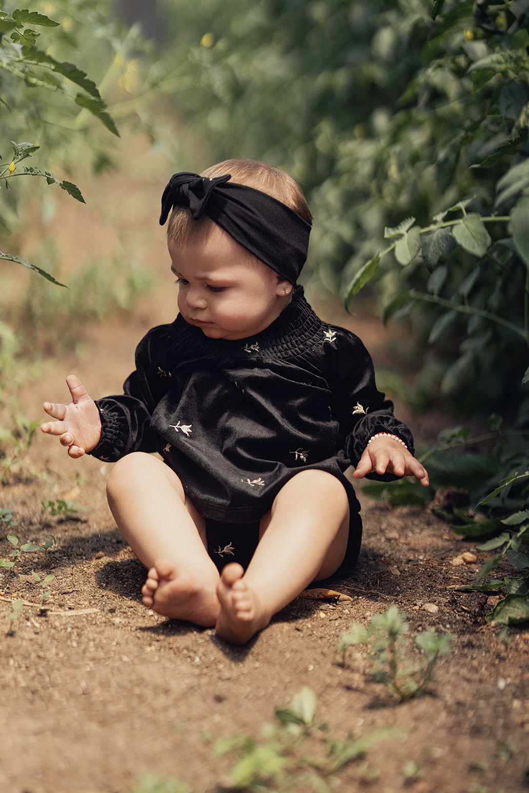 Embroidered Velour 2Pc Set in by Space Grey