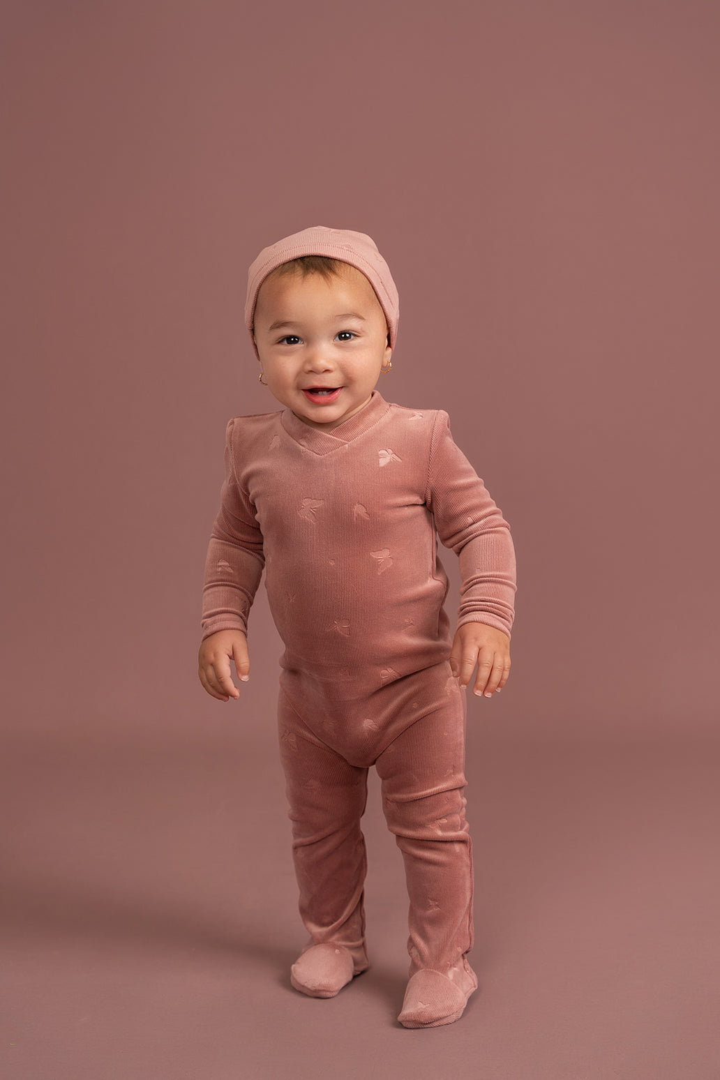 Butterfly Motif Onesie Set in by Whipped Cocoa