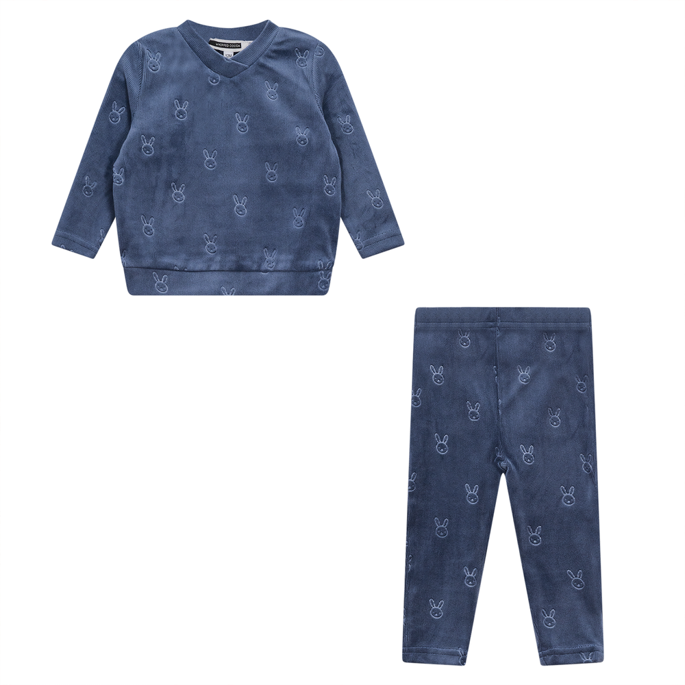 Bunny Motif 2Pc Set Blue 2 pc Boys Set by {{ product_vemdor}}