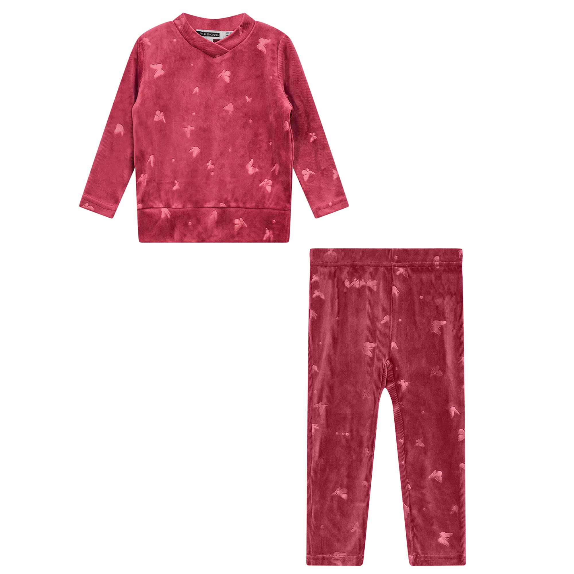 Butterfly Motif 2Pc Set in Red by Whipped Cocoa
