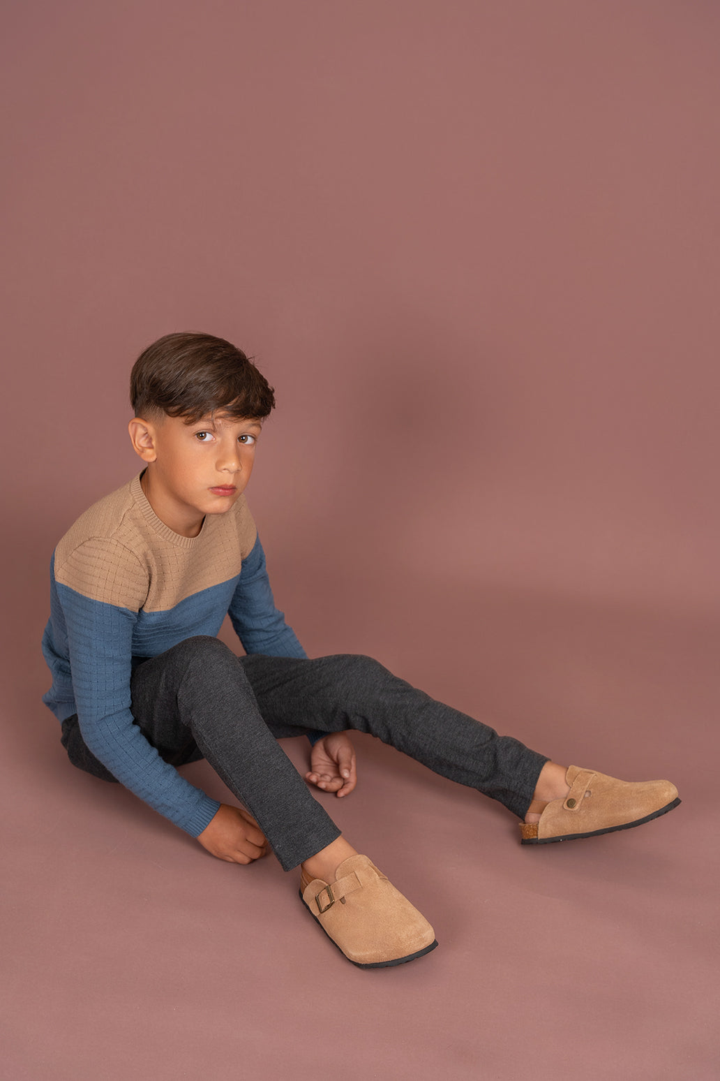 Checkered Knit Sweater in by Apricot