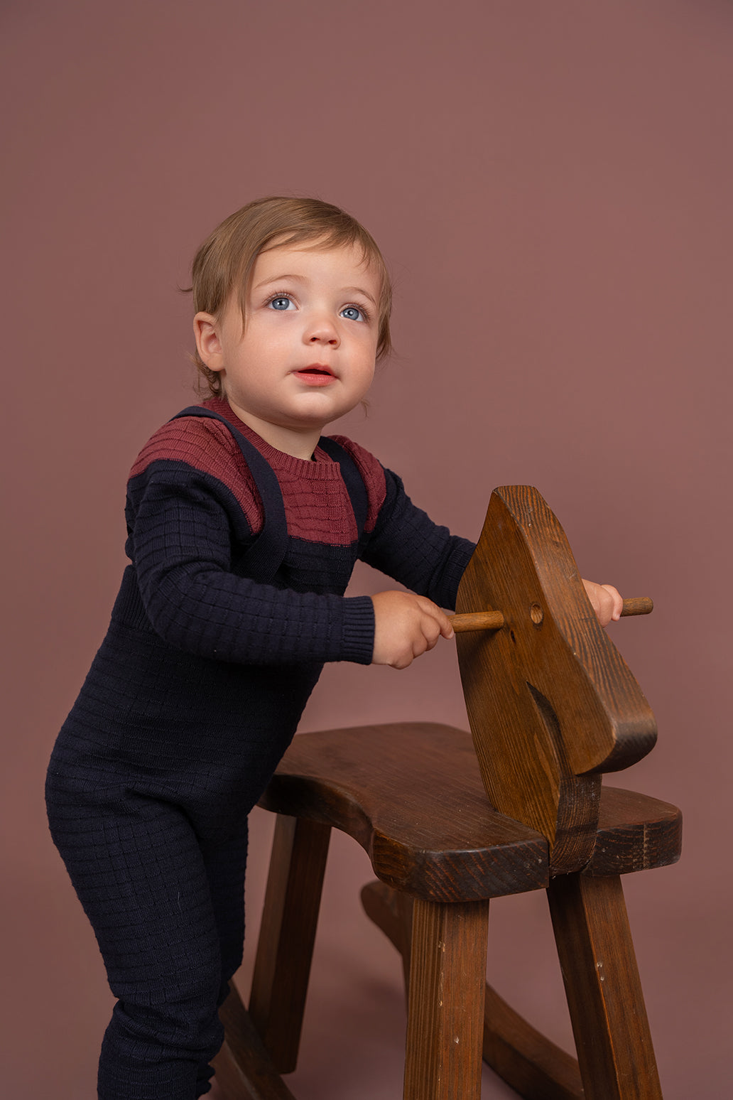 Checkered Knit 2Pc Set in by Apricot