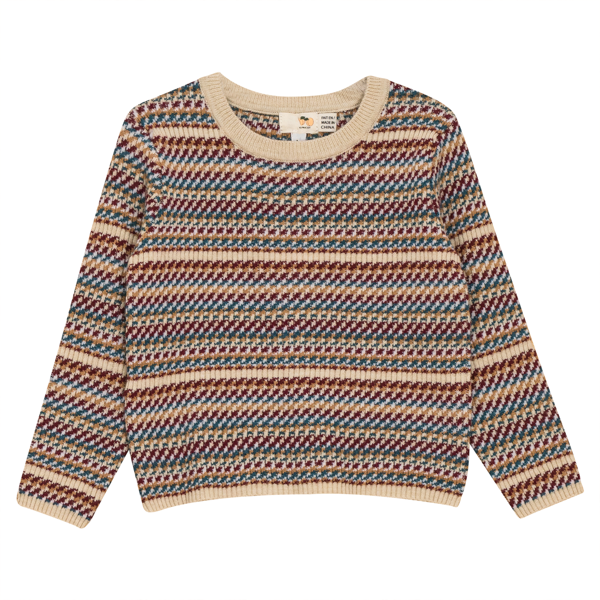 Knitted Sweater in Black Multi Color by Apricot