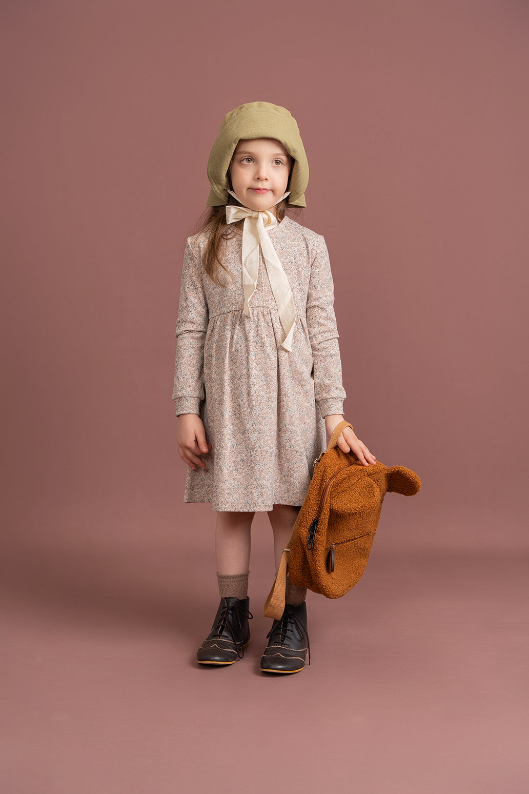 Floral Printed Dress in by Space Grey