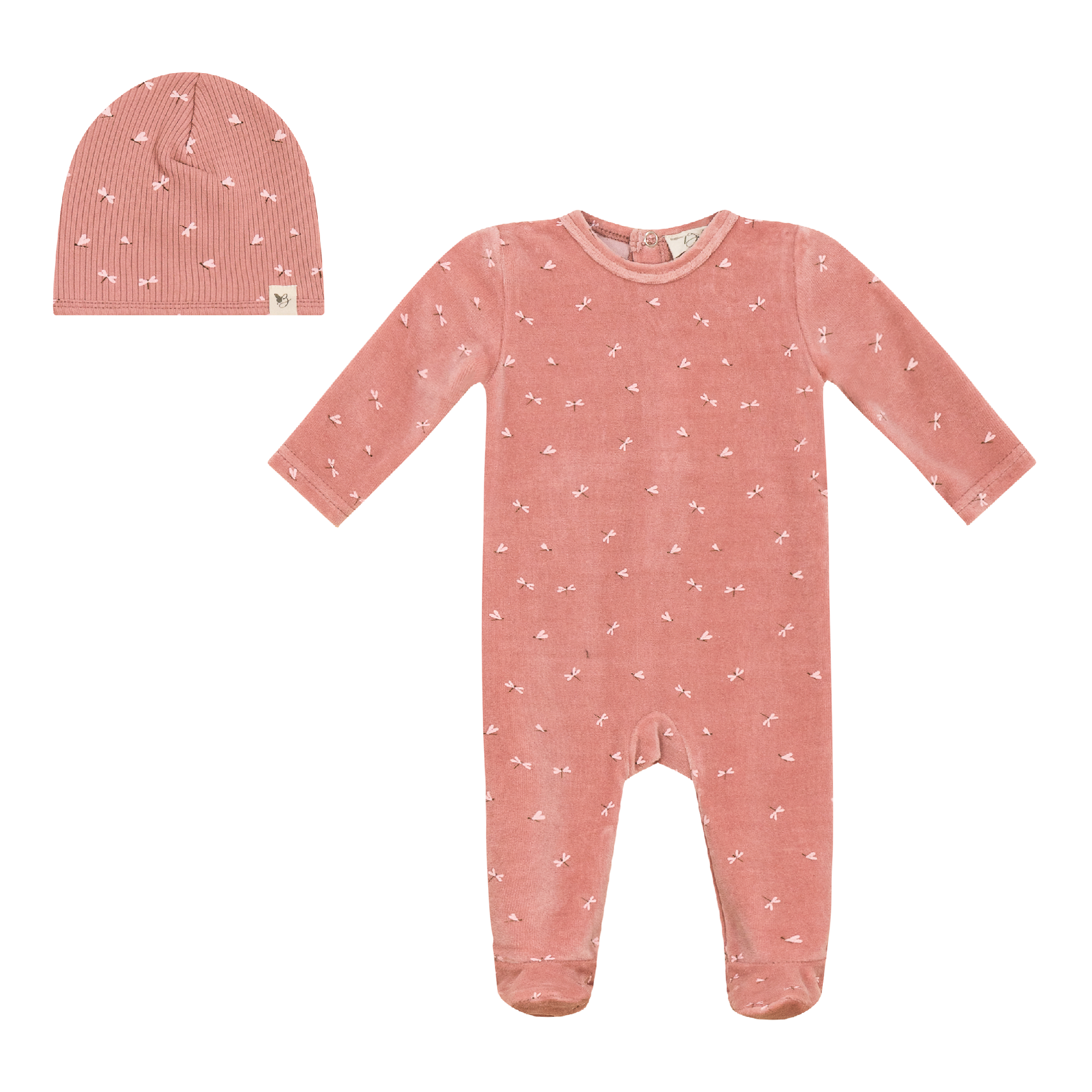Firefly Printed Onesie Set in Pink by Bebe Bella