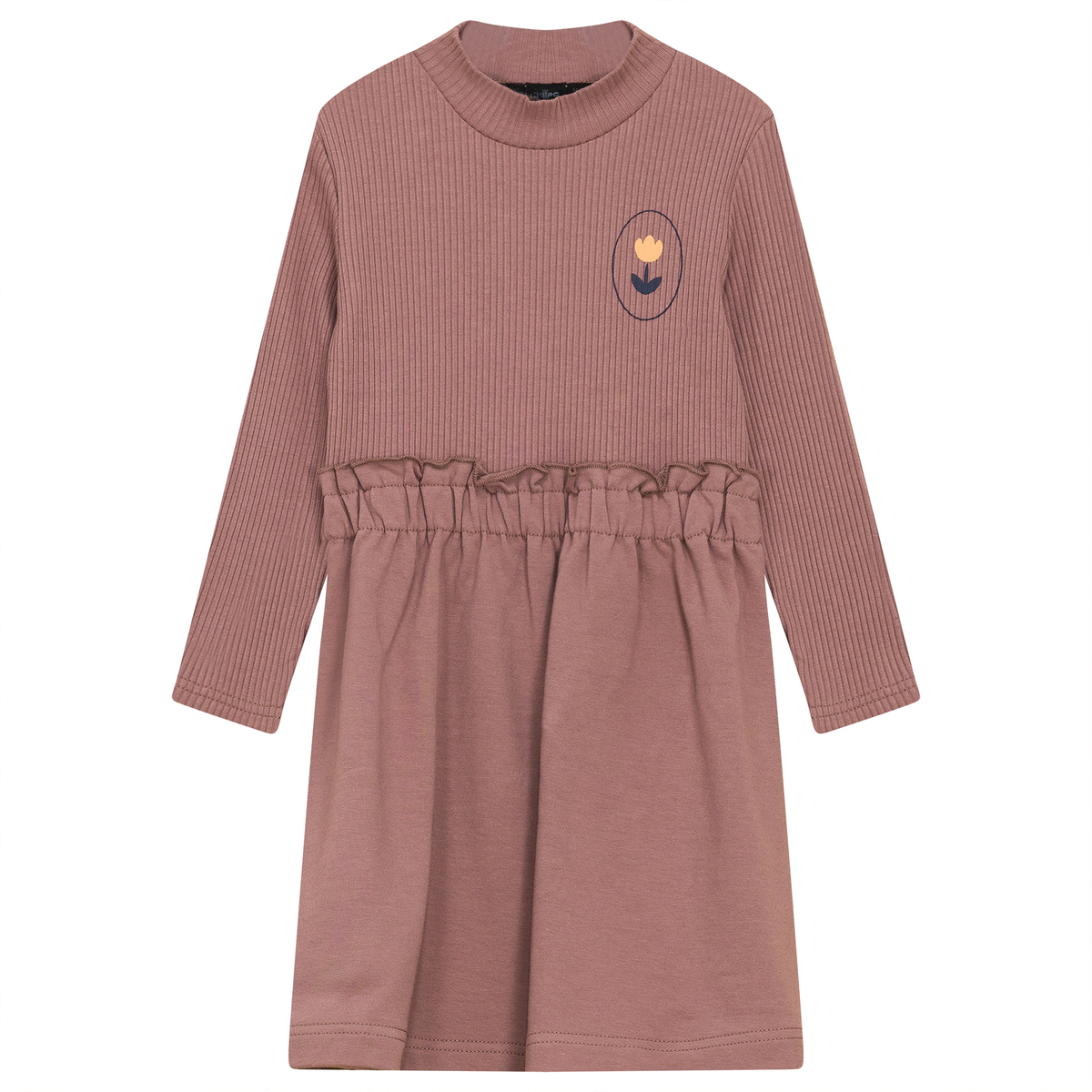 Flower Print Dress in Twilight Mauve by Puddles