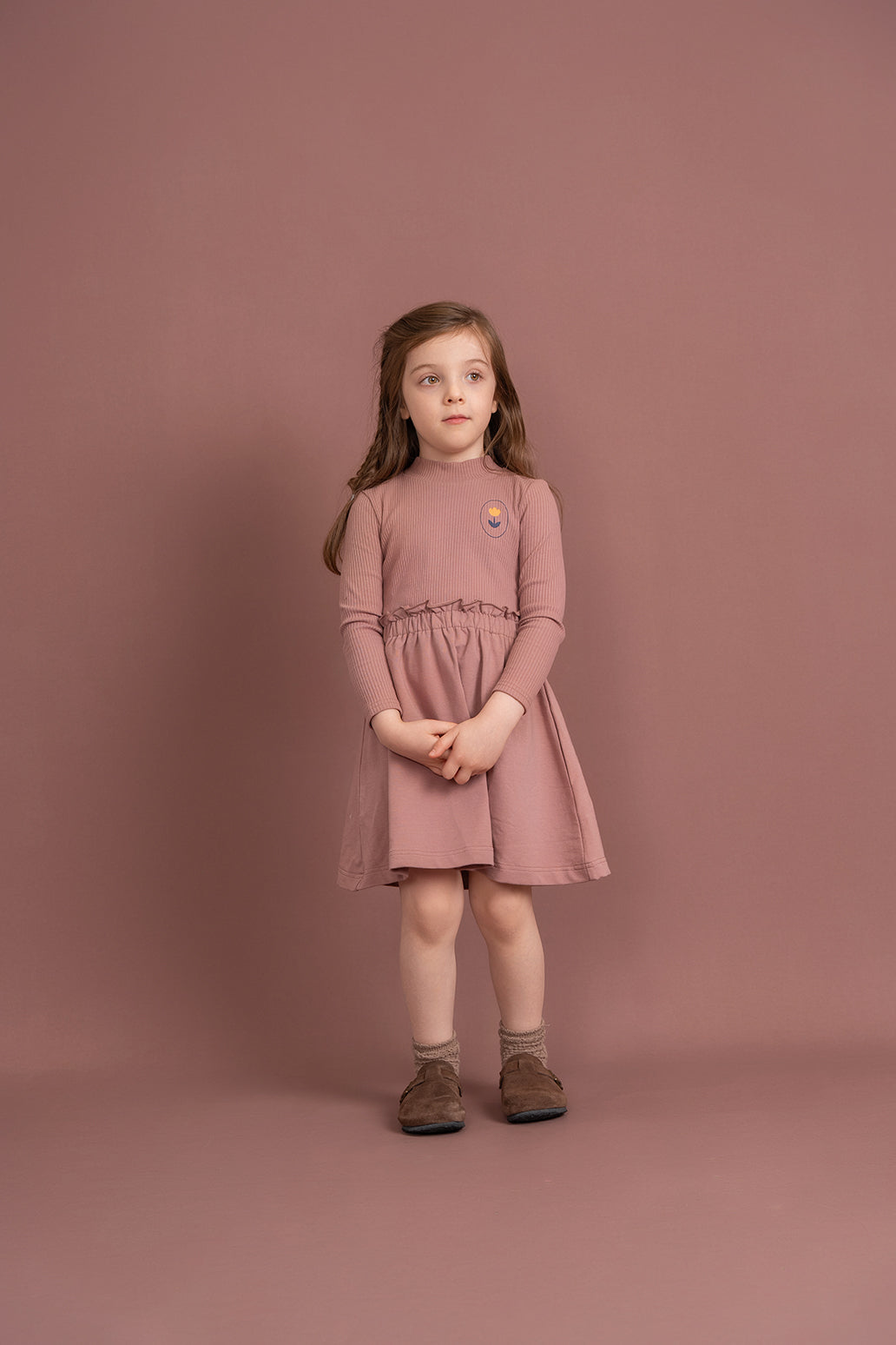 Flower Print Dress in by Puddles