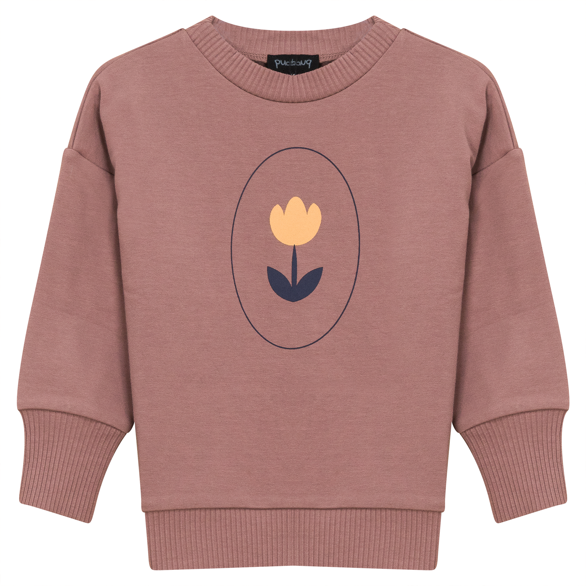 Flower and Hot Air Balloon Print Sweatshirt in Twilight Mauve by Puddles