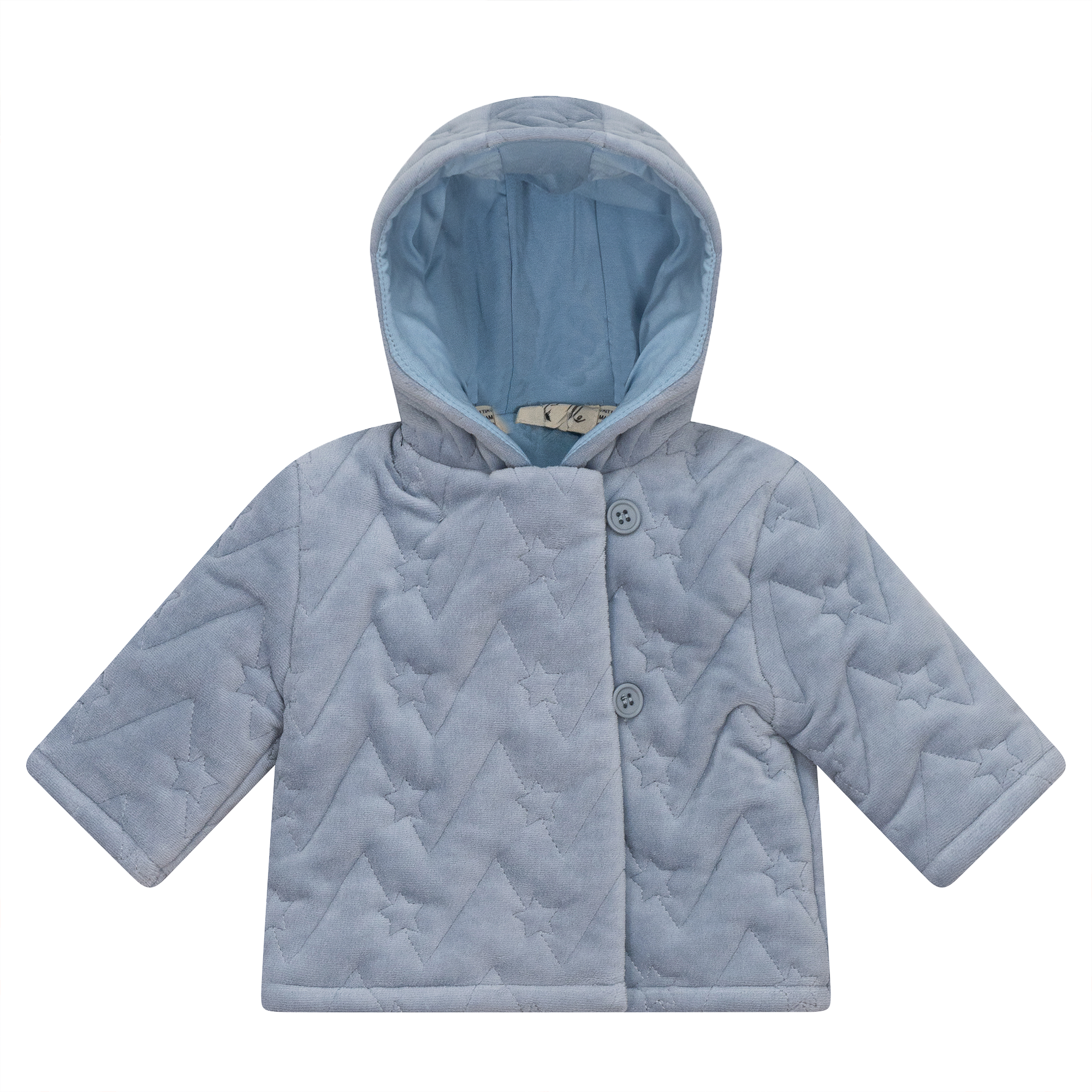 Quilted Velour Jacket in Blue by Bebe Bella