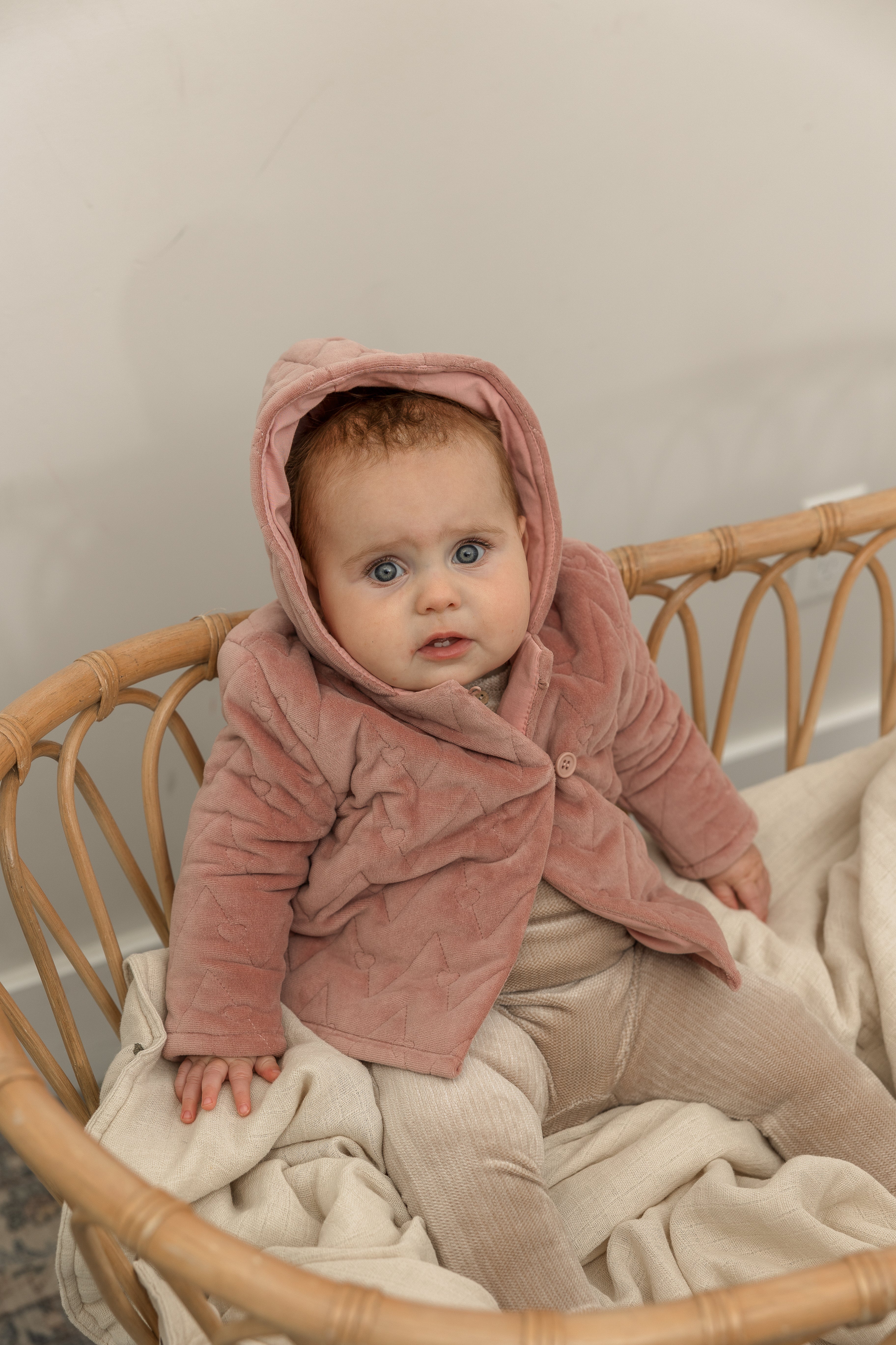 Quilted Velour Jacket in by Bebe Bella