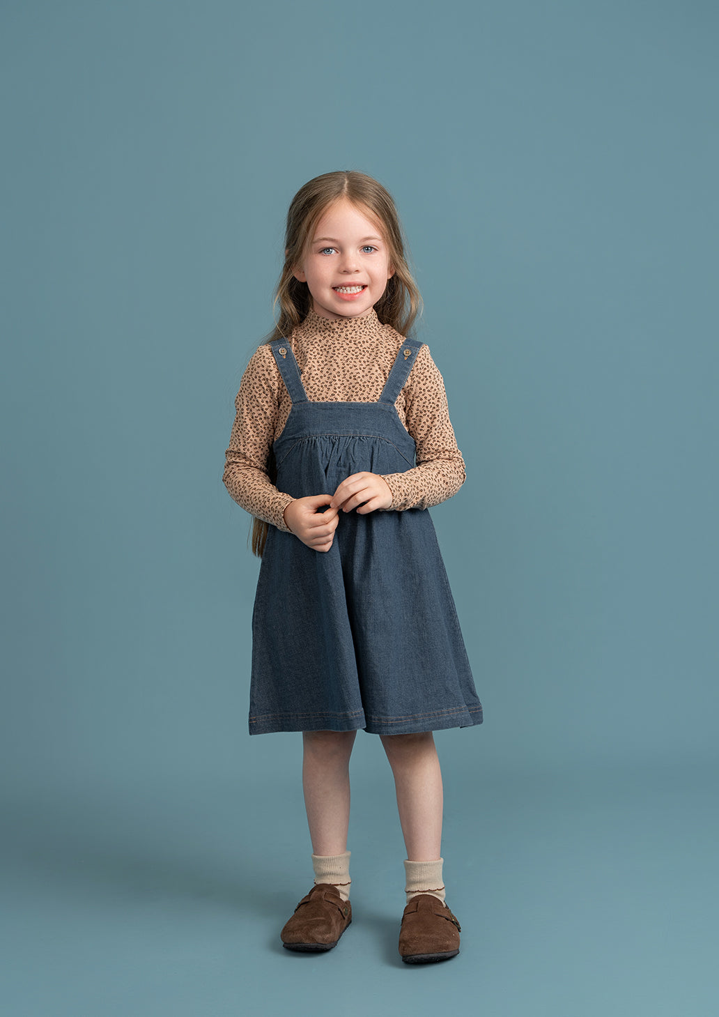 Denim Jumper in by Puddles