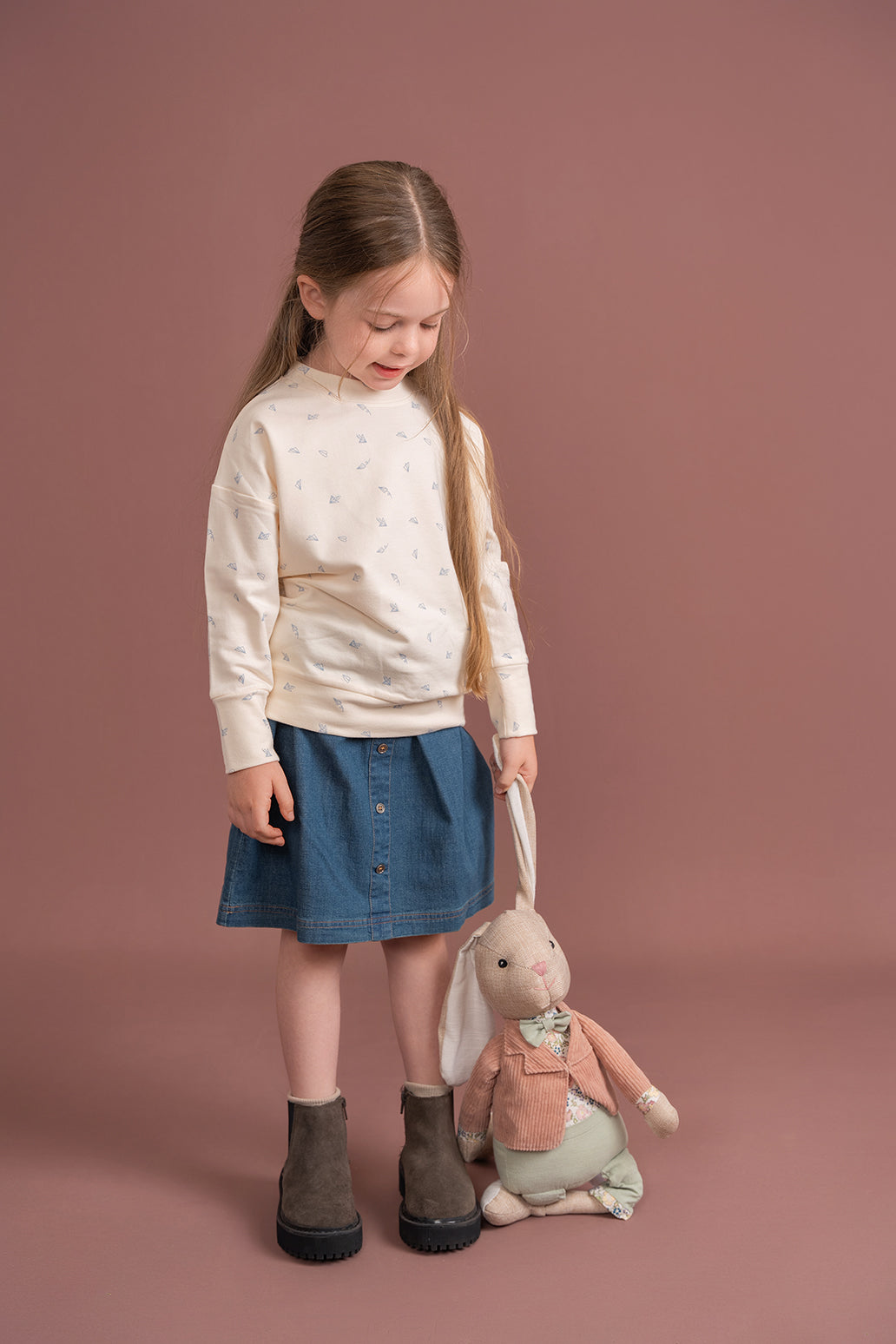 Denim Skirt in by Puddles