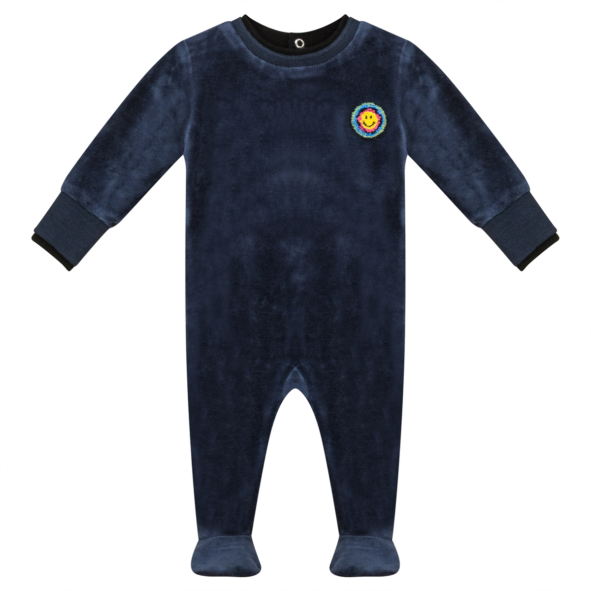 Velour Onesie in Navy by Space Grey