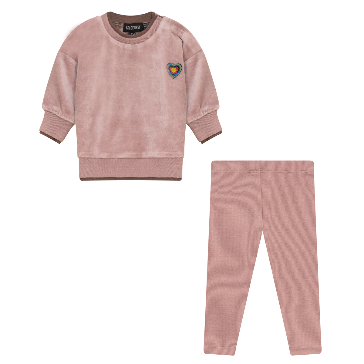 Velour 2Pc Set in Bloom by Space Grey