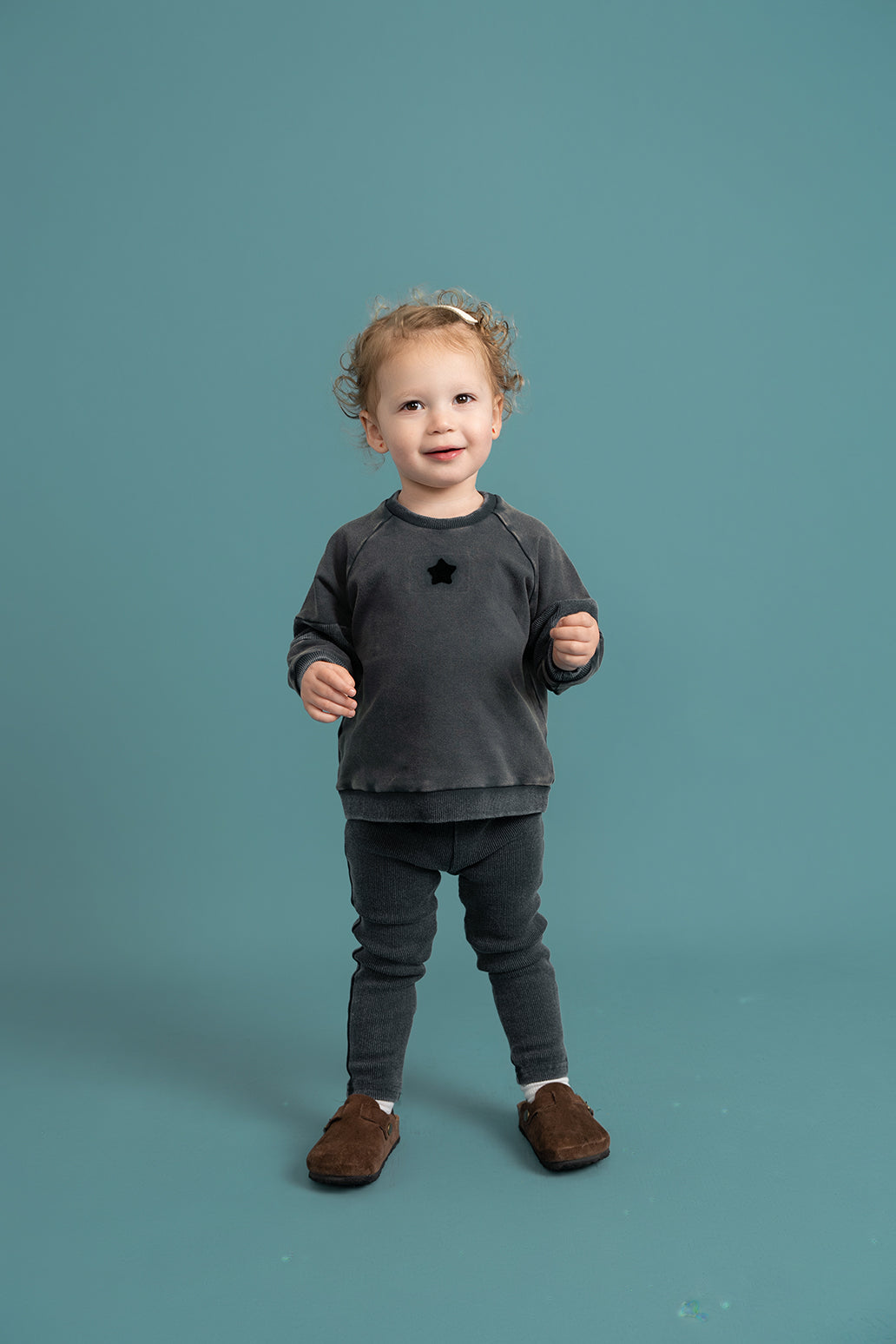 Distressed French Fleece 2Pc Set in by Puddles