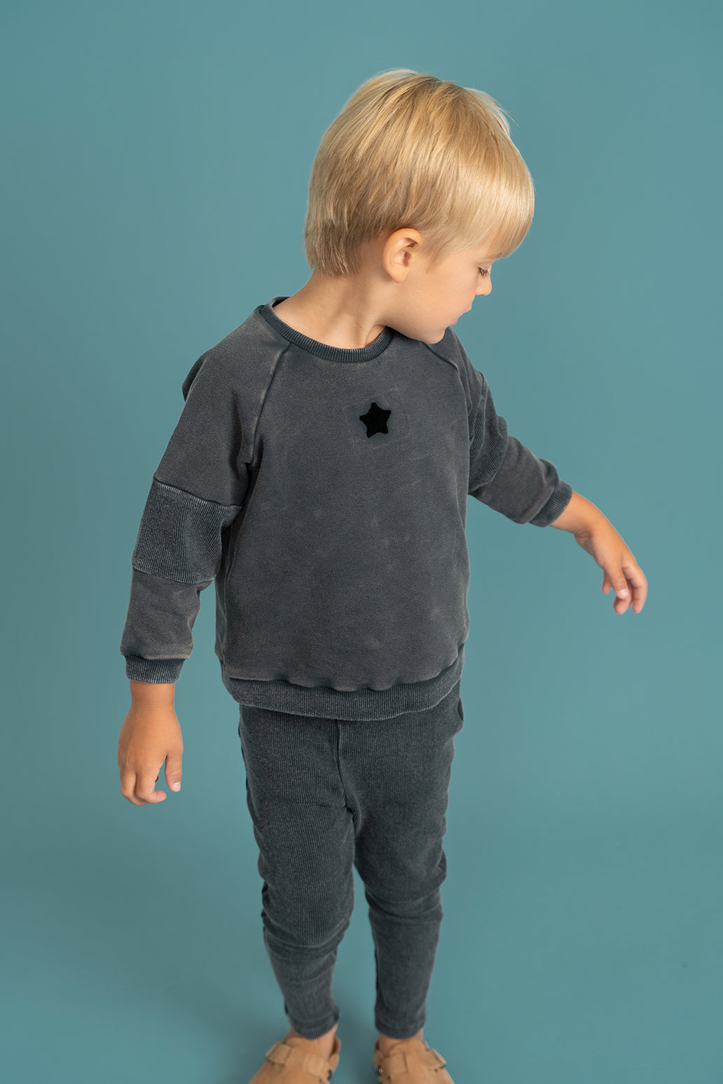 Distressed French Fleece 2Pc Set in by Puddles