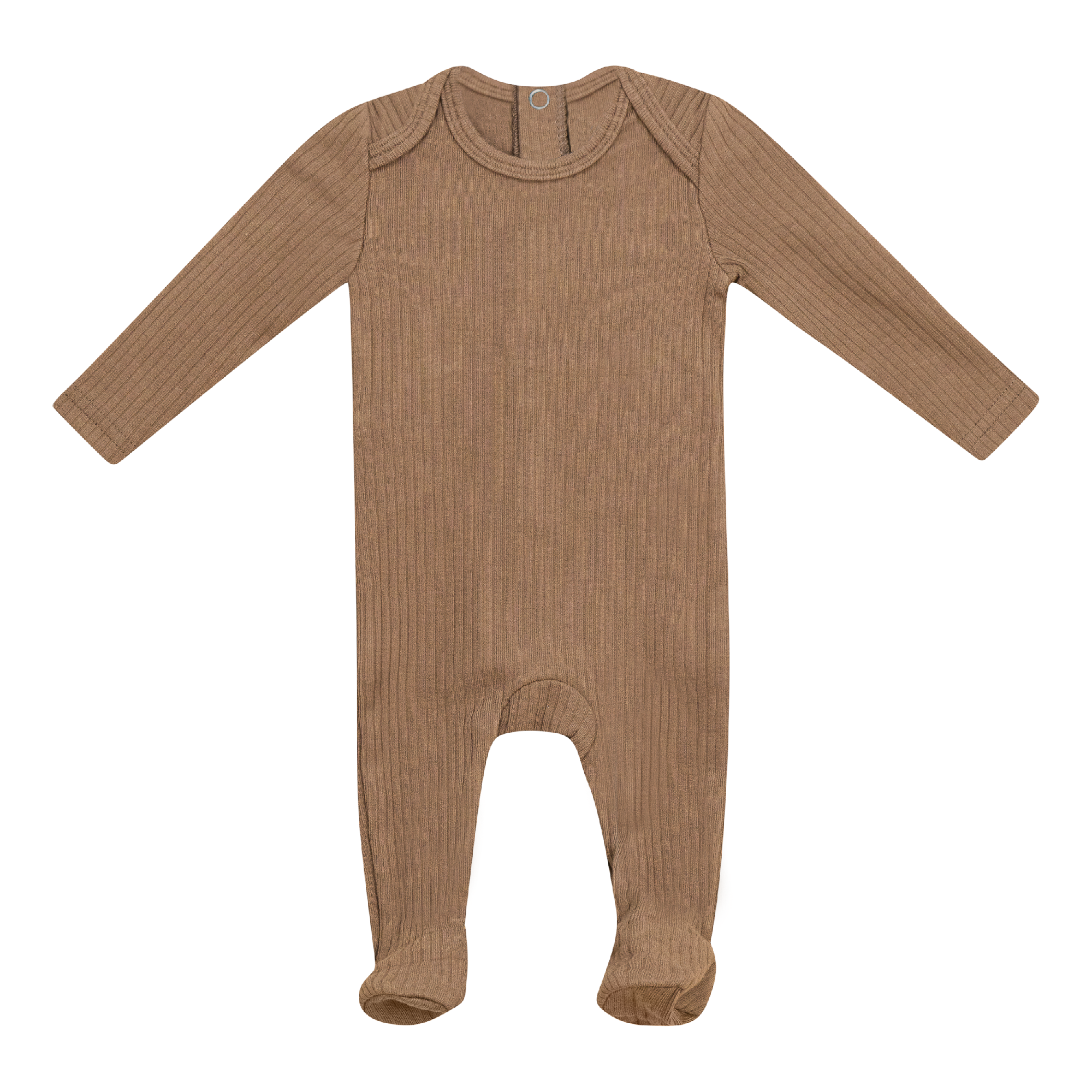 Ribbed Onesie in Cocoa by Puddles