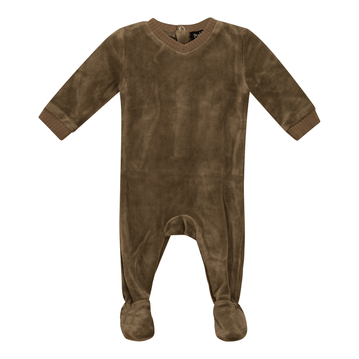 Velour Onesie Cocoa Baby Romper by {{ product_vemdor}}