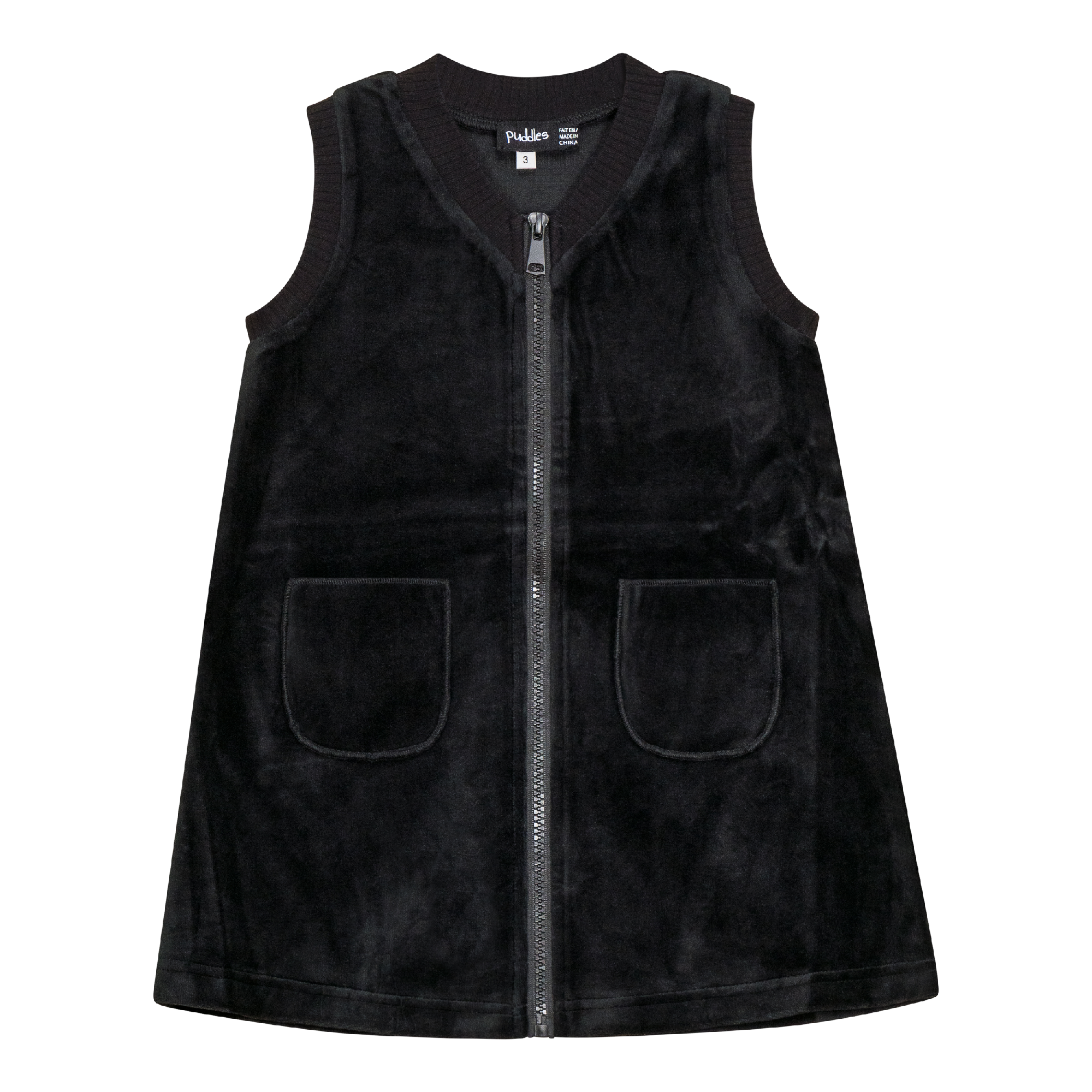 Velour Zip Up Jumper in by Puddles