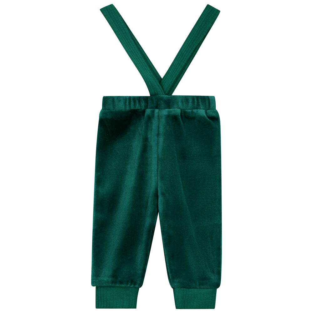 Velour Overall Pine Green Boys Pants by {{ product_vemdor}}