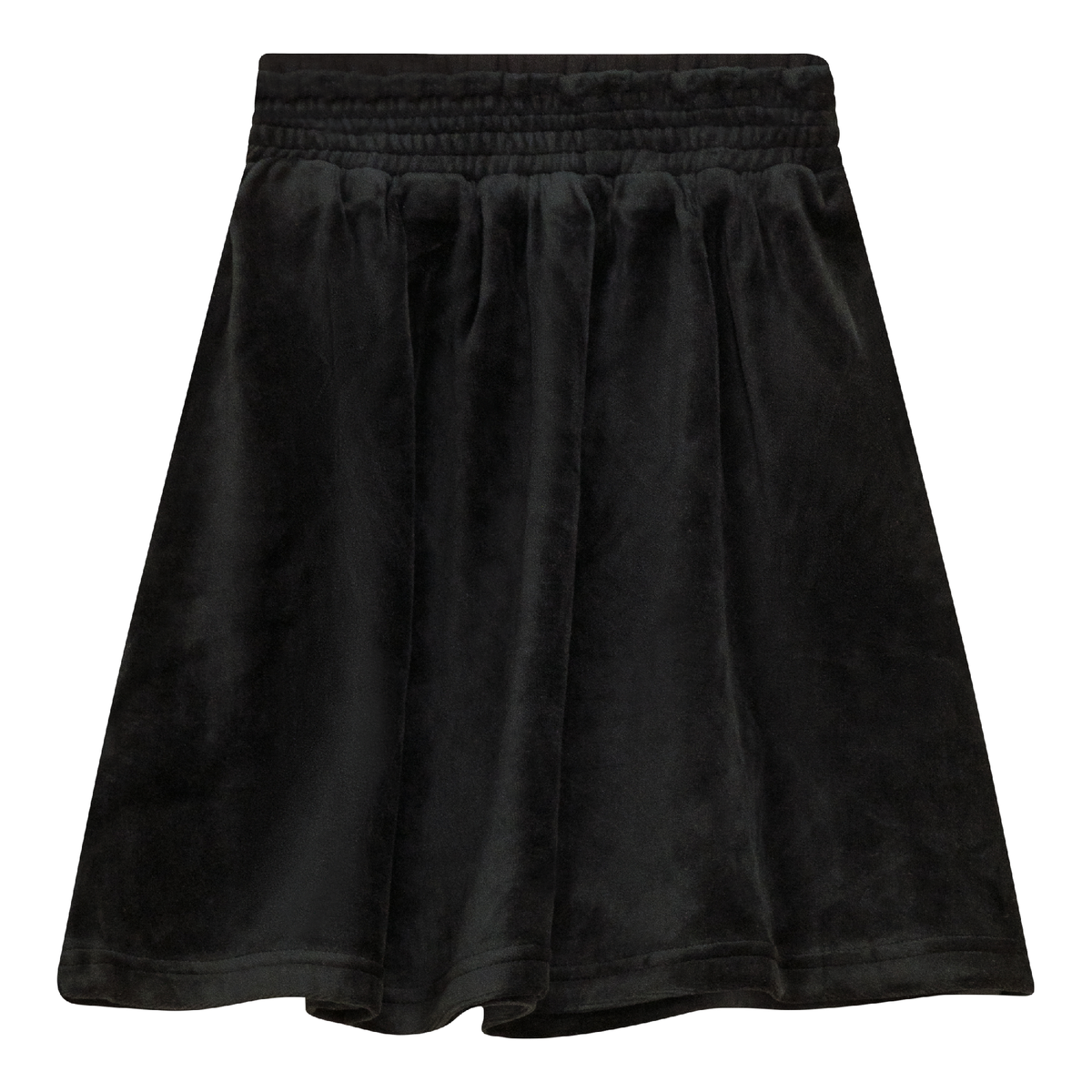 Velour A-Line Skirt in Black by Puddles
