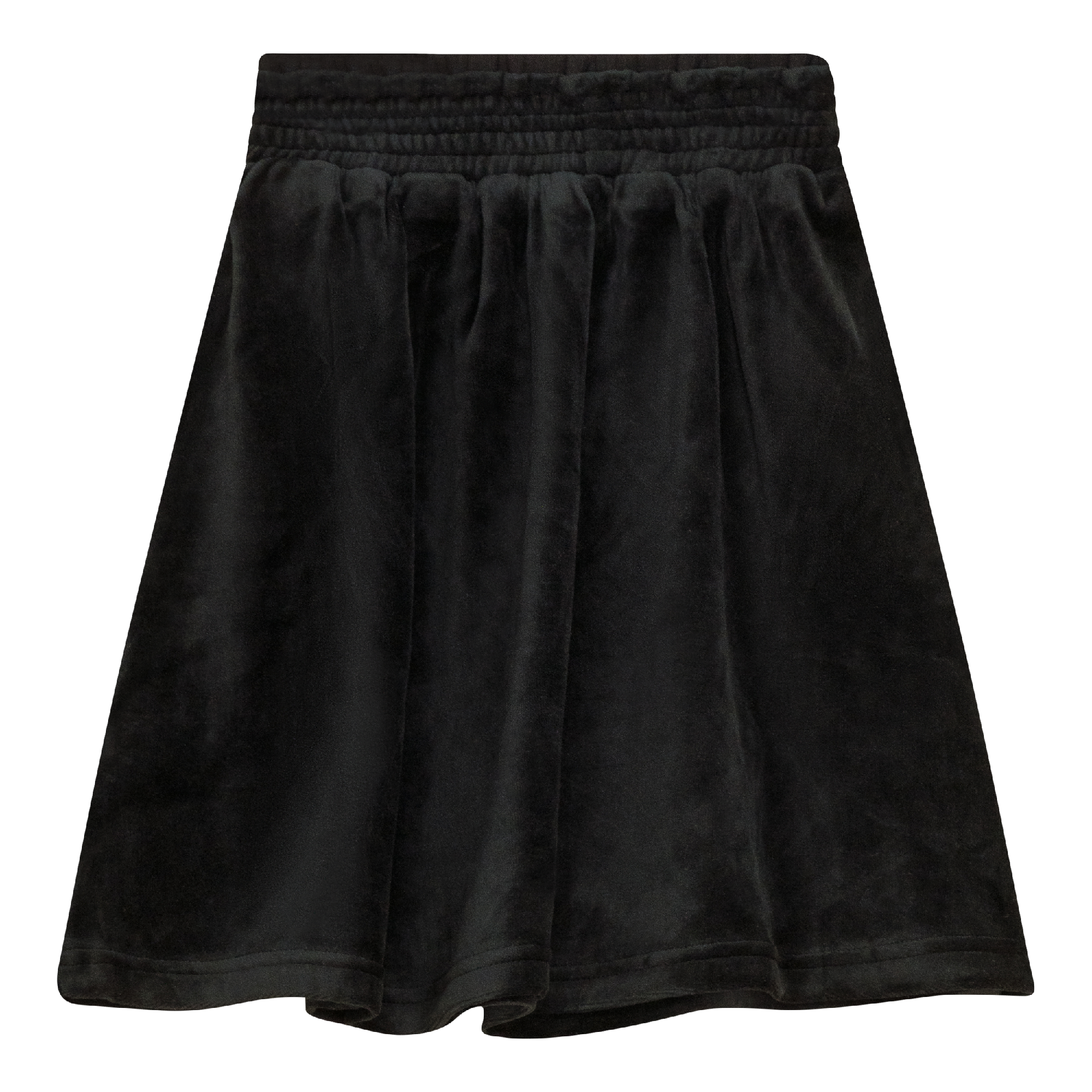 Velour A-Line Skirt in Black by Puddles