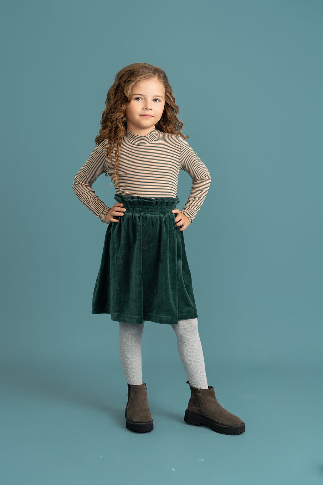 Velour A-Line Skirt in by Puddles