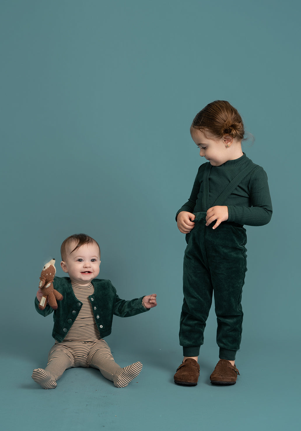 Ribbed Mock Neck Top in by Puddles