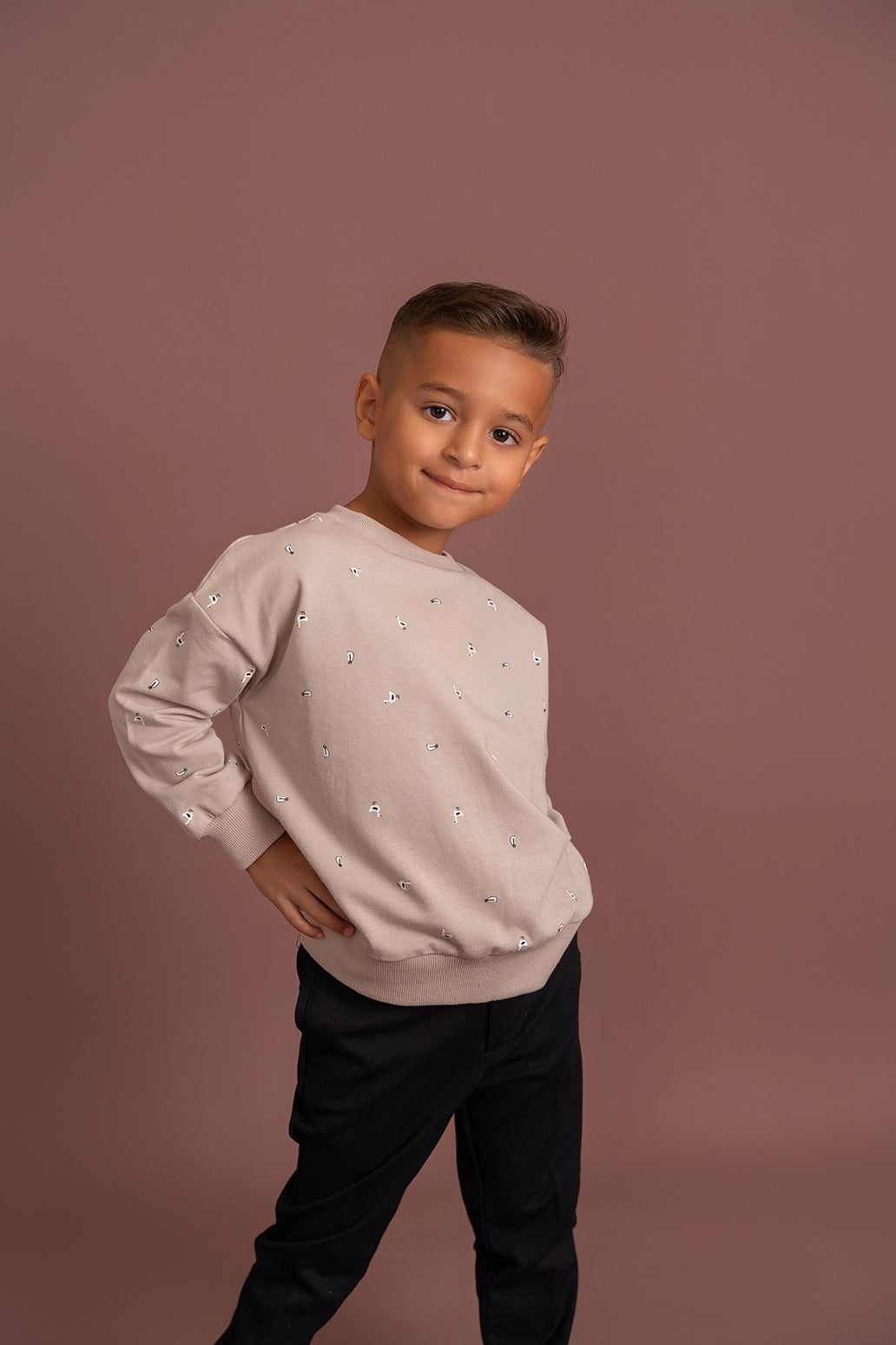 Penguin Printed Sweatshirt in by Lux