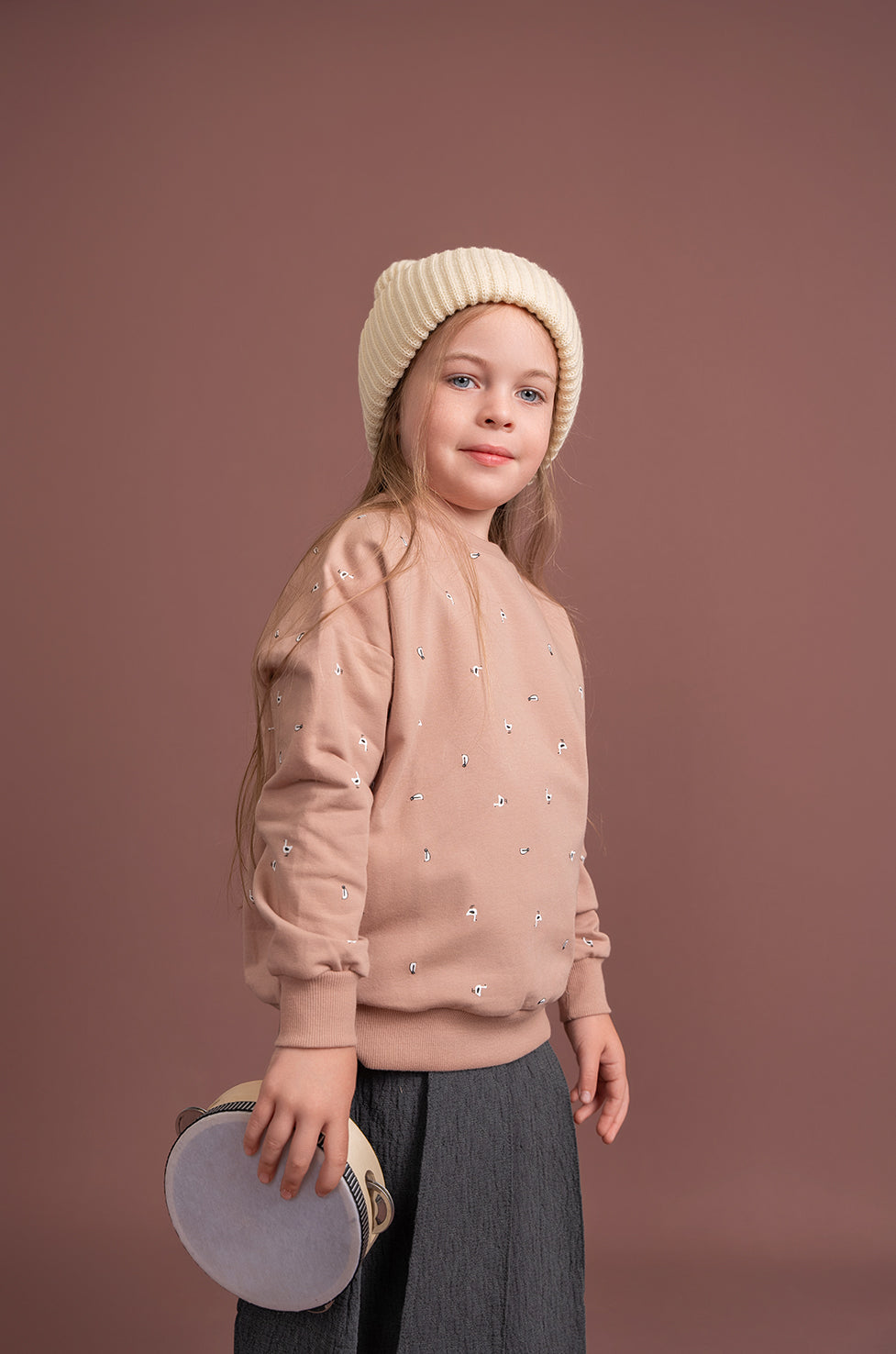 Penguin Printed Sweatshirt in by Lux