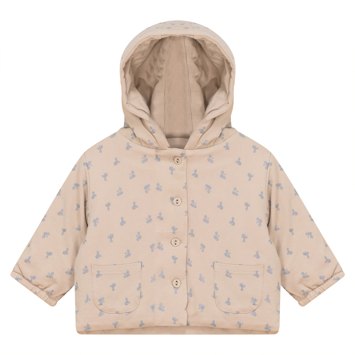 Raddish Printed Jacket in Blue Biscuit by Bebe Bella