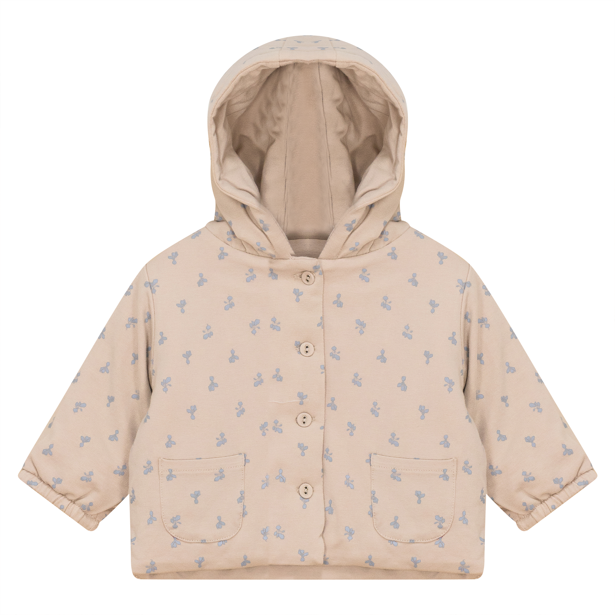 Raddish Printed Jacket in Blue Biscuit by Bebe Bella