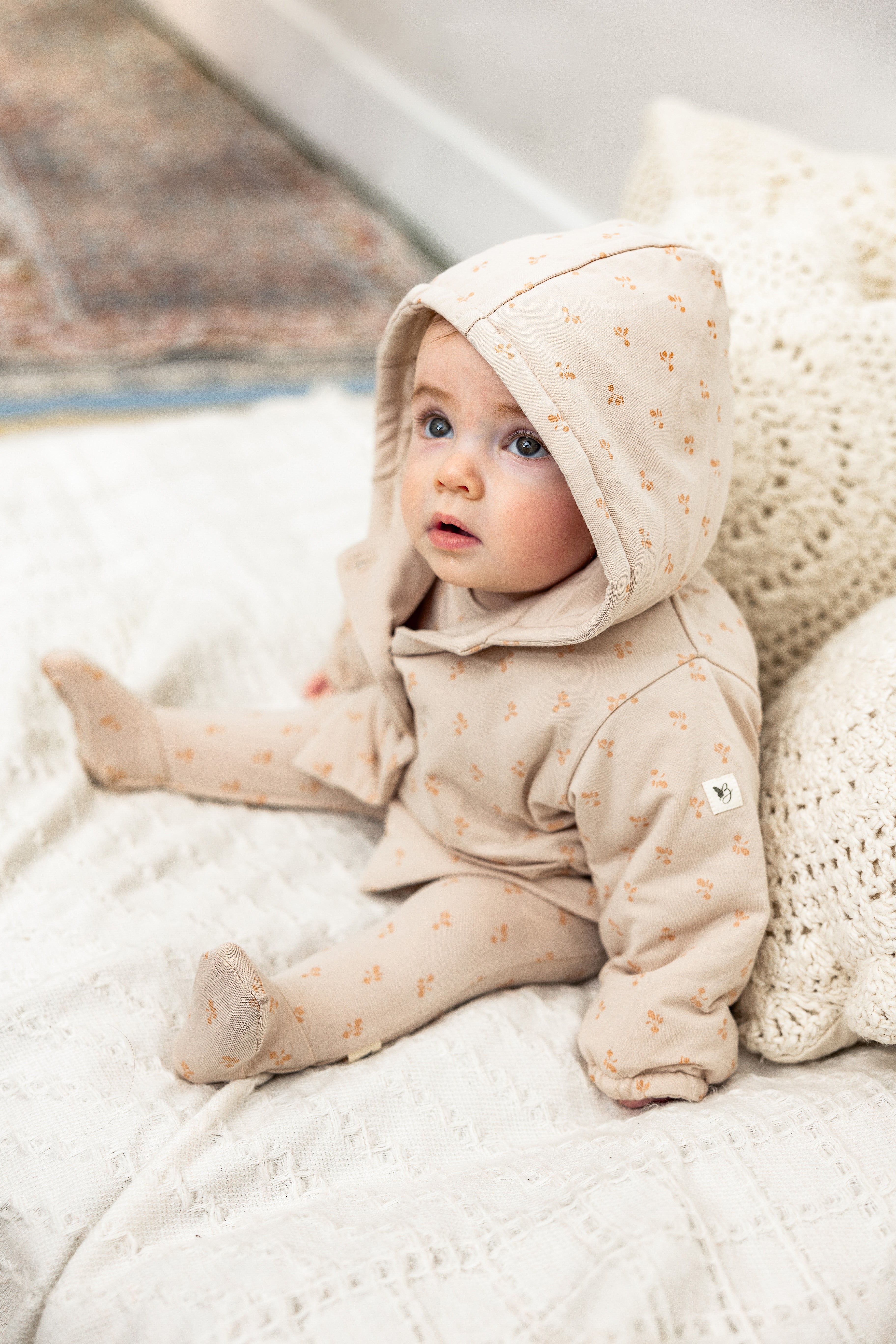 Raddish Printed Jacket in Pink Biscuit by Bebe Bella