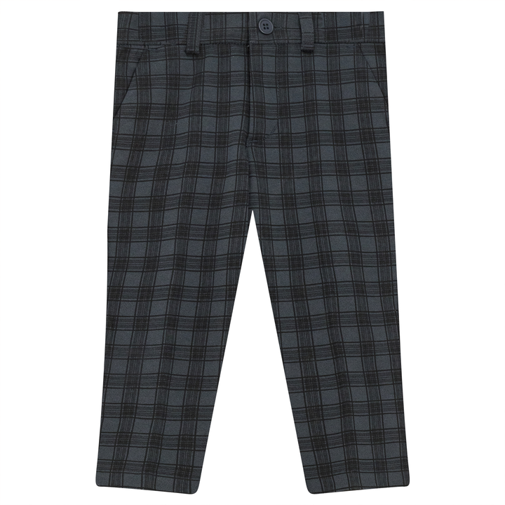 Plaid Long Pants Grey Boys Pants by {{ product_vemdor}}