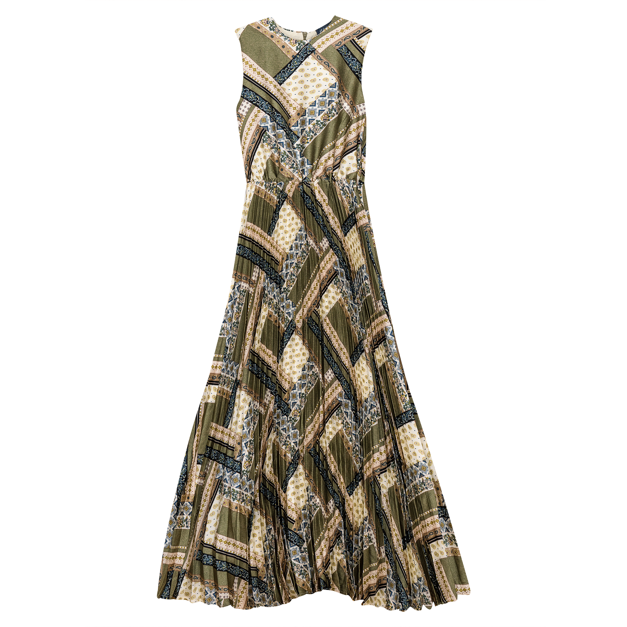 Crepe Pleated Jumper in Olive by Noni