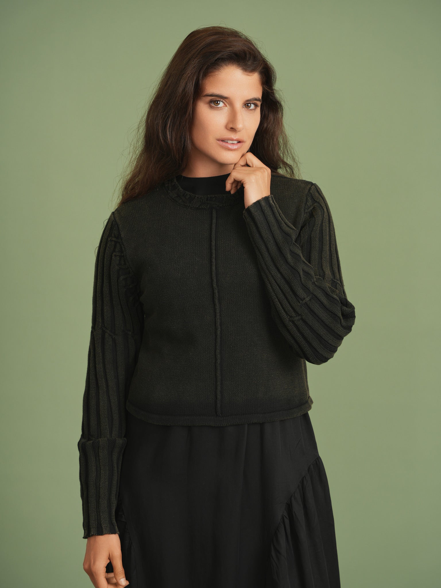 Knitted Distressed Sweater in by Unclear