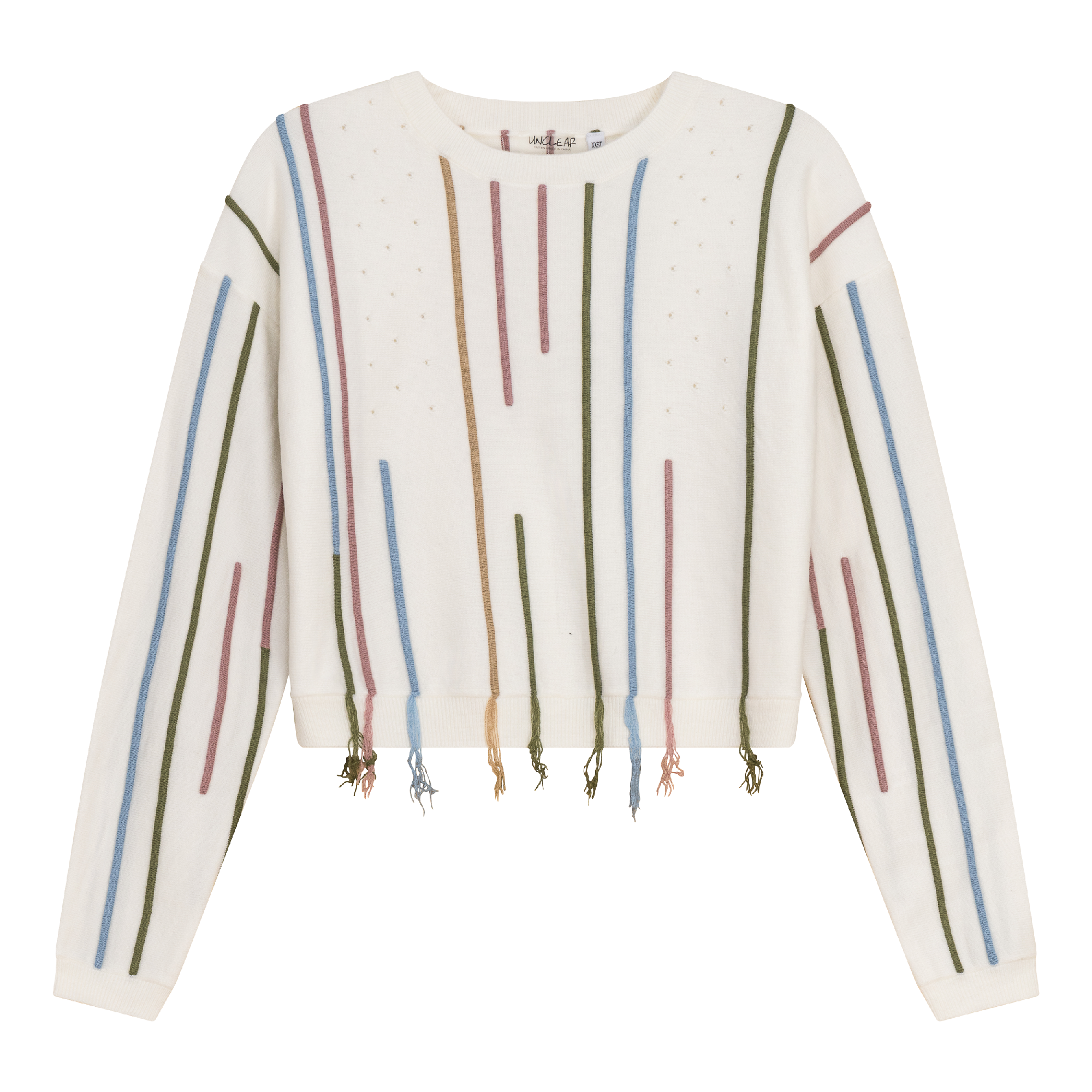 Knitted Crop Sweater in Off White by Unclear